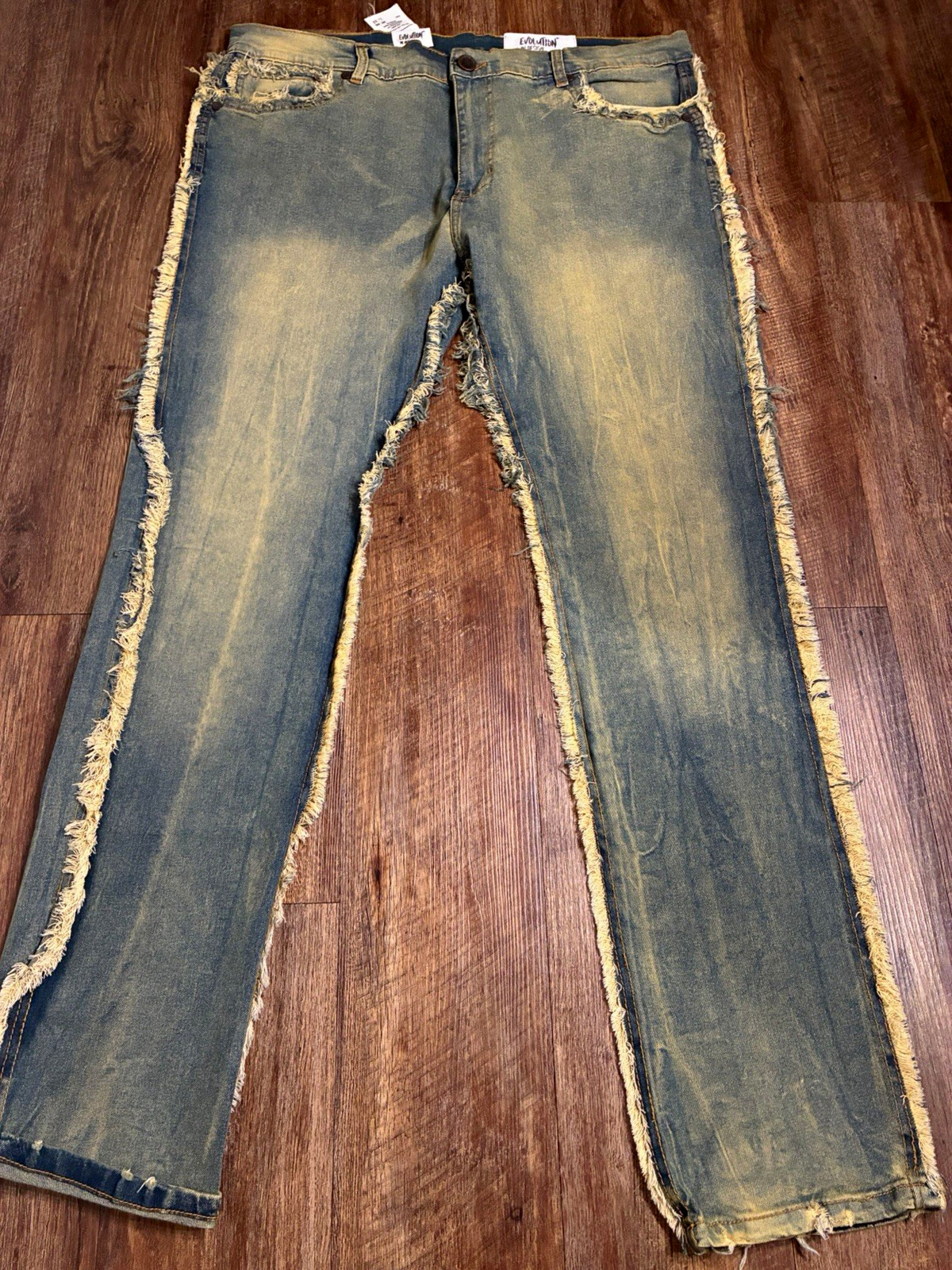 Evolution In Design NWT Y2K Men\'s Slim Fit Straight Jeans Skater, Grunge 40x32