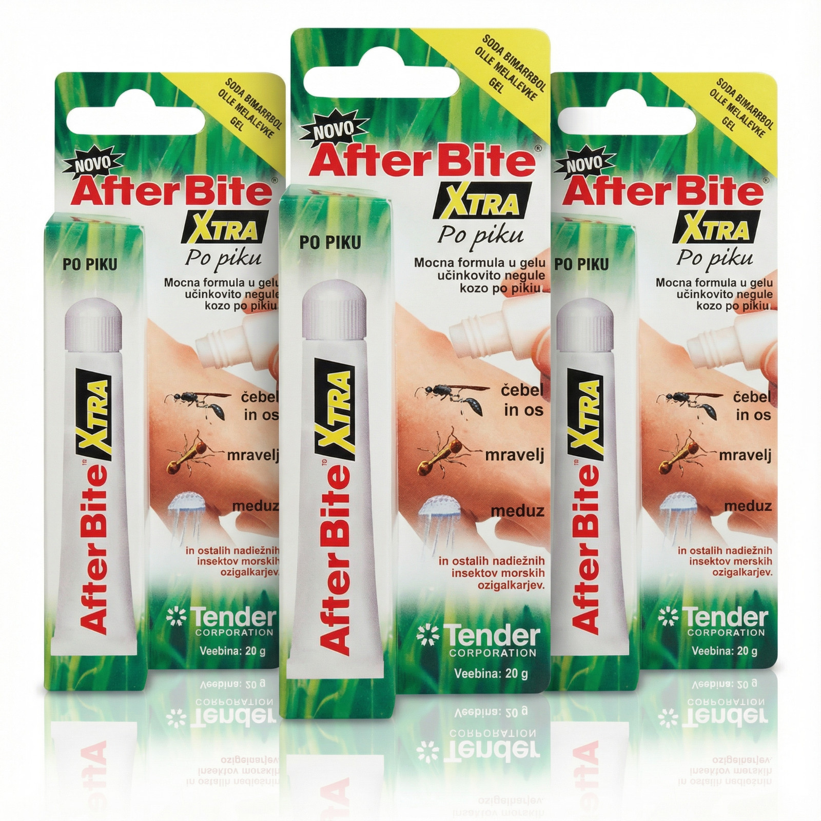 Xtra After Bite Anti-itch Gel Instant Sting Relief 0.7 Oz- 3 Pack