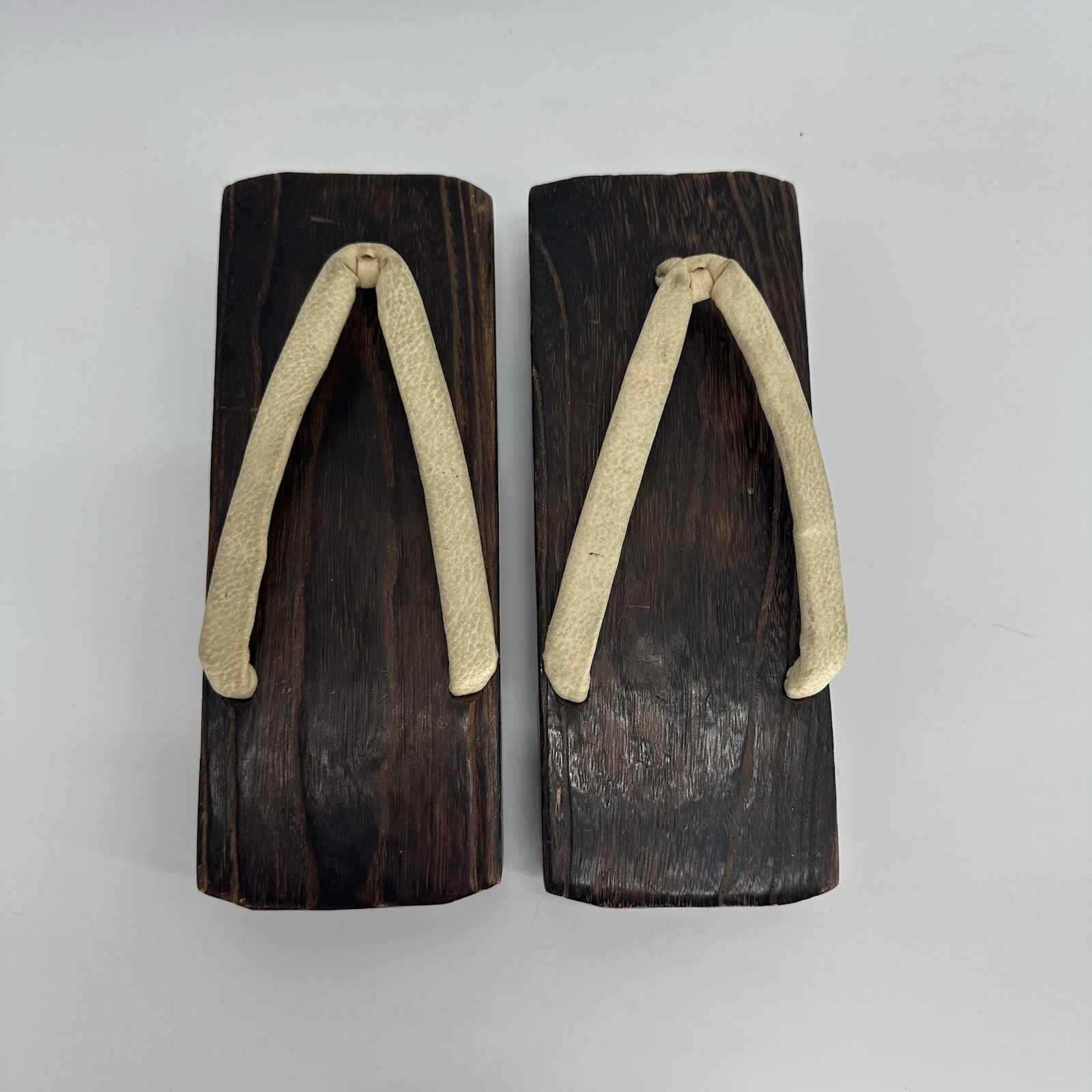 Vintage Japanese Geta Wooden Sandals Dark Wood Hanao Decorative Folk Art Vintage Japanese Geta Wooden Sandals Dark Wood Hanao Decorative Folk Art