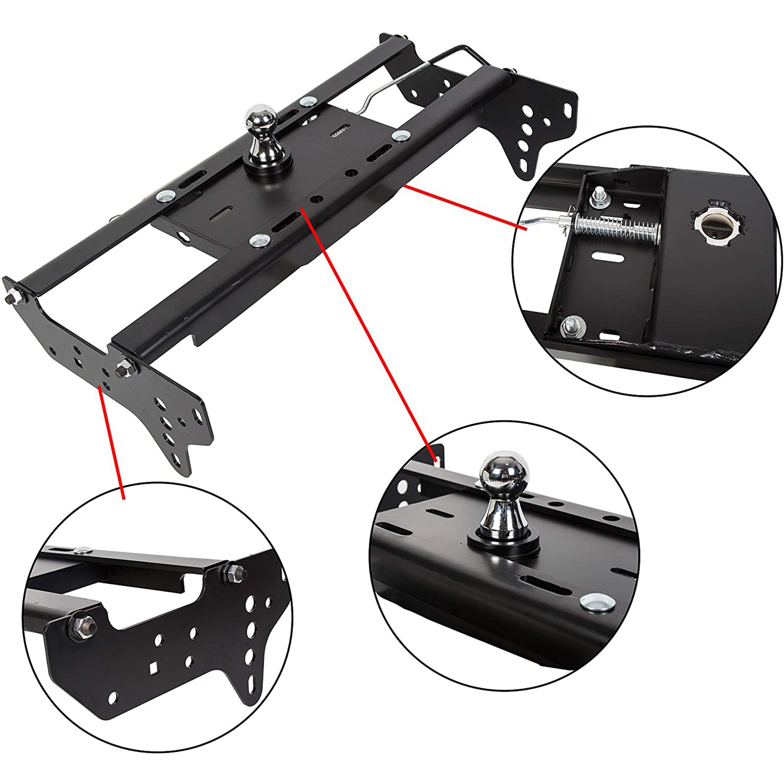 Complete Underbed Gooseneck Trailer Hitch System Fits Ford F250 F350 1999-2016