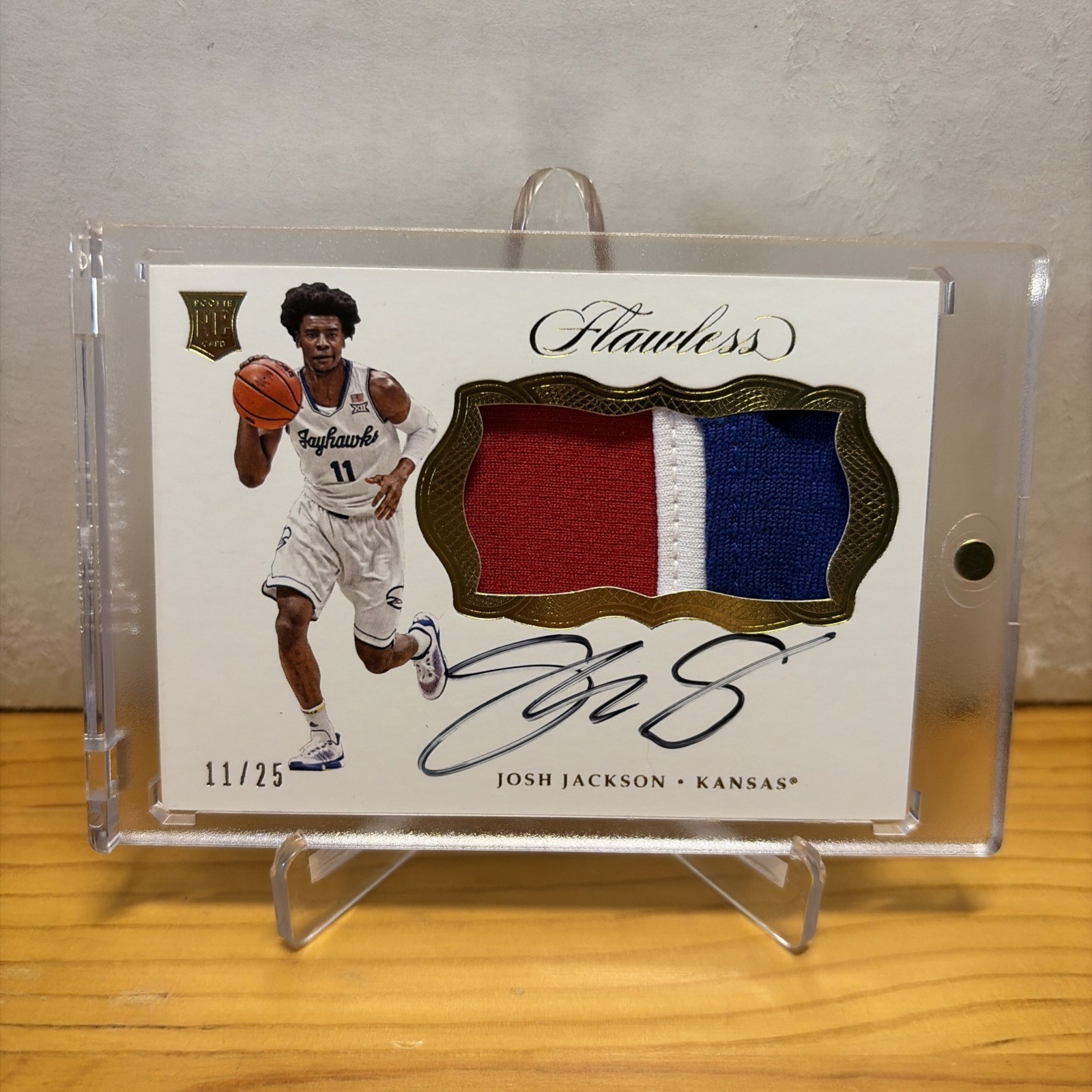 Josh Jackson 2017 Panini Flawless Collegiate RPA Rookie AUTO Gold /25 Kansas Josh Jackson 2017 Panini Flawless Collegiate RPA Rookie AUTO Gold /25 Kansas