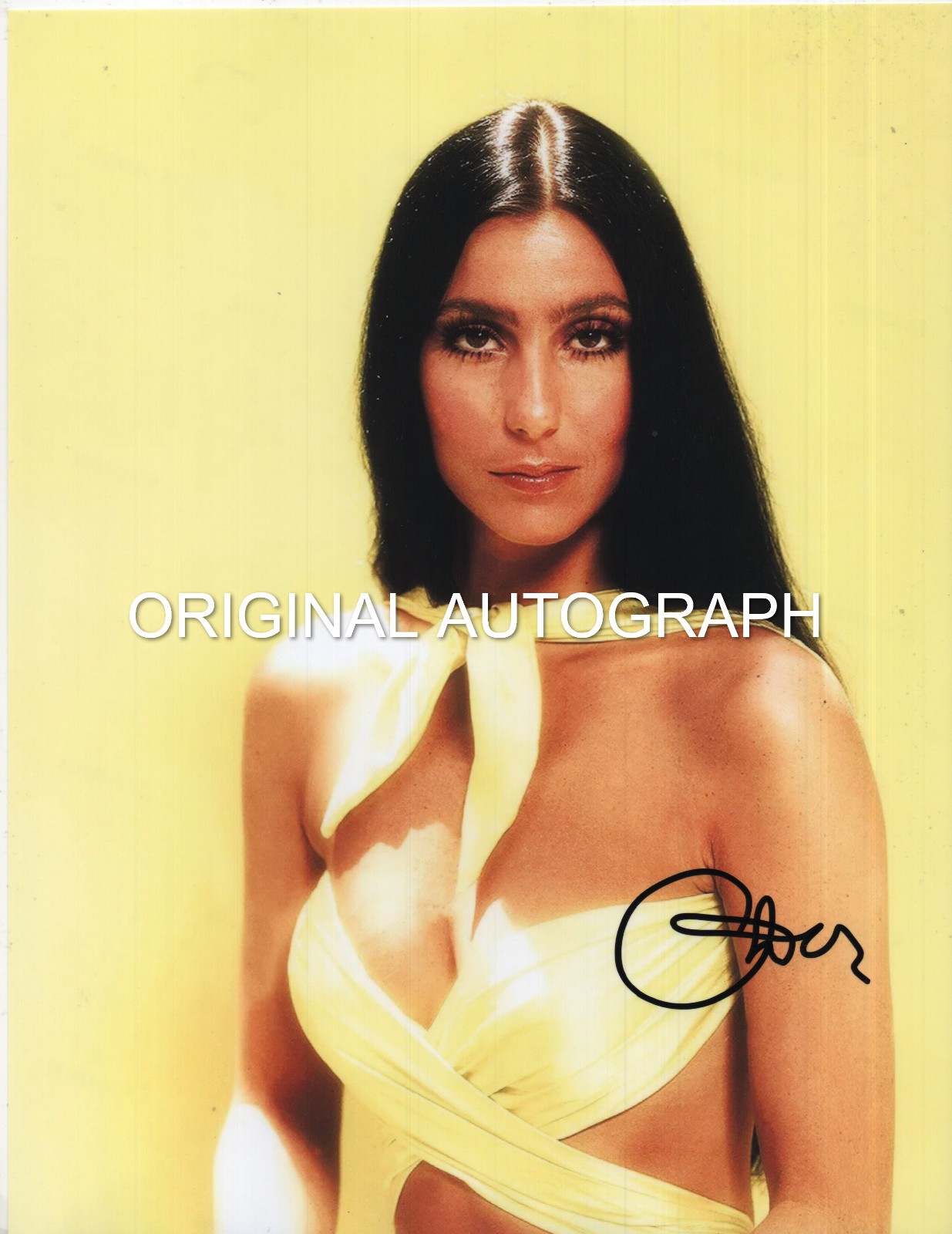 CHER - EARLY YOUNG SEXY ACTRESS/SINGER - HAND SIGNED AUTOGRAPHED PHOTO WITH COA