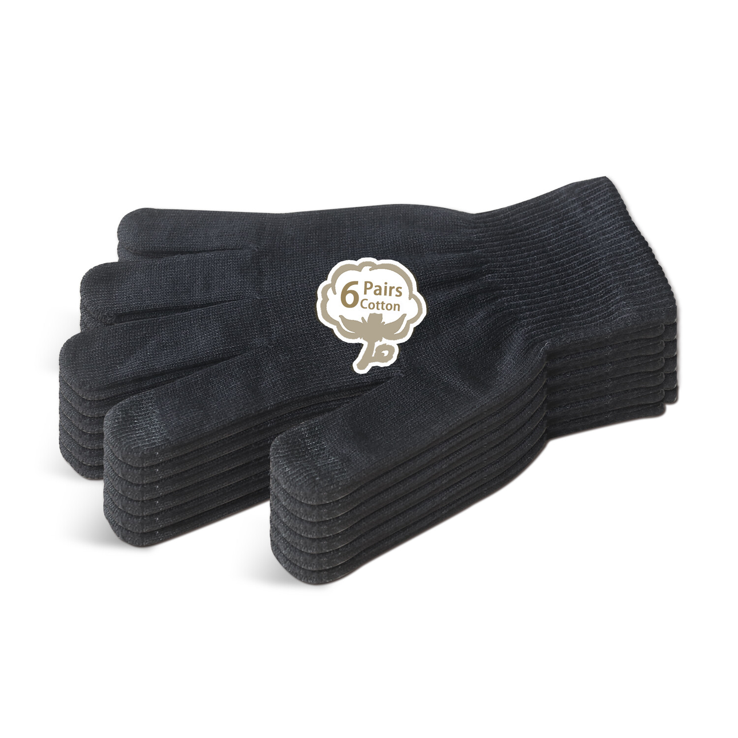 EvridWear Unisex Moisturizing Cotton Touchscreen Lightweight Gloves 6 Prs EvridWear Unisex Moisturizing Cotton Touchscreen Lightweight Gloves 6 Prs