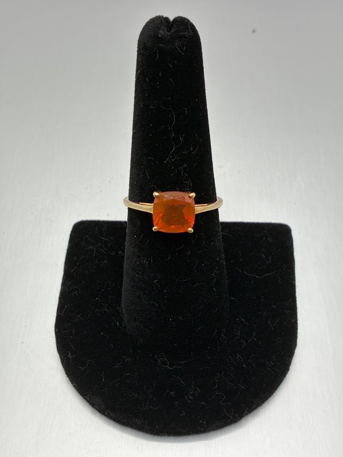 Jacque Christie 1.60ct American Fire Opal Ring 10K Gold Size 8 Limited 1/47 COA