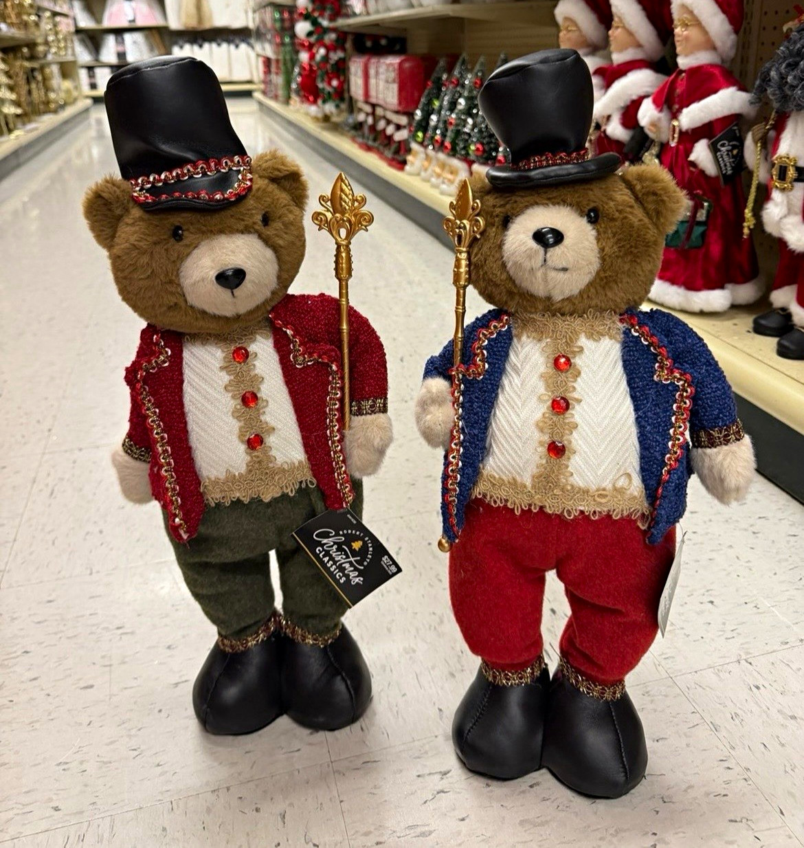 Viral TIK TOK Hobby Lobby Nutcracker Christmas Plush Bear Set of 2