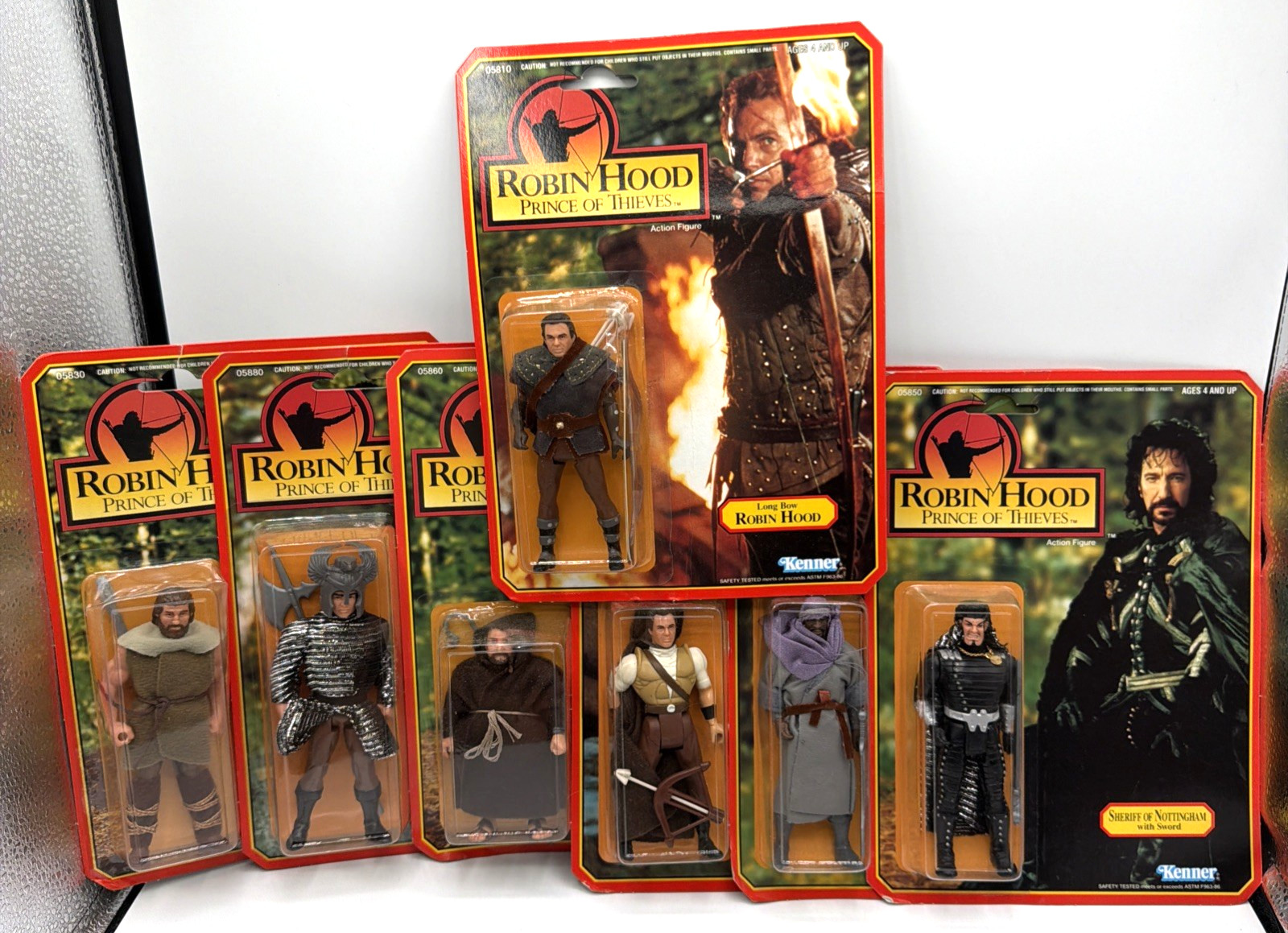 Kenner 1991 Robin Hood Prince of Thieves Lot of 7 Action Figures Sealed Vtg