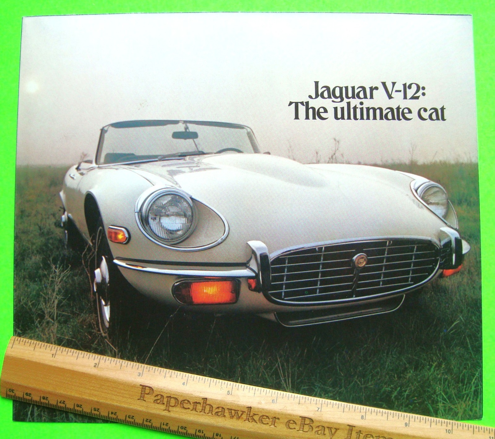 1971 JAGUAR XK-E V-12 SPORTS CAR USA DLX COLOR FOLDER BROCHURE Roadster XLNT+++