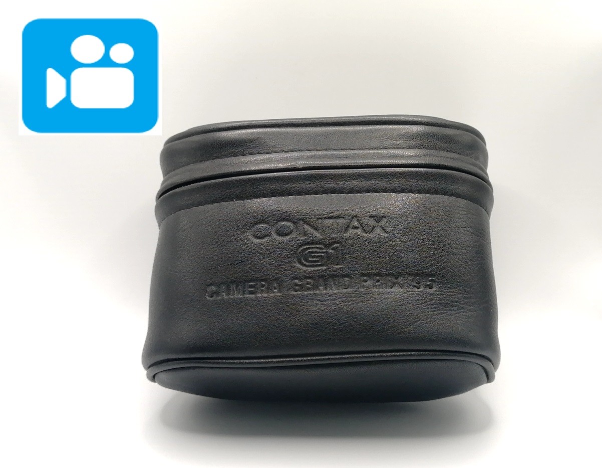🎦👀🌟N MINT🌟 Contax G1 Camera Grand Prix \'95 Leather Lens Case From JAPAN