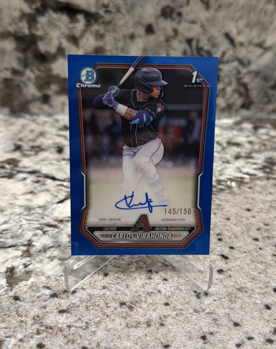2026 Bowman Carlos Virahonda Chrome Auto Blue Refractor 1st #/150 Diamondbacks