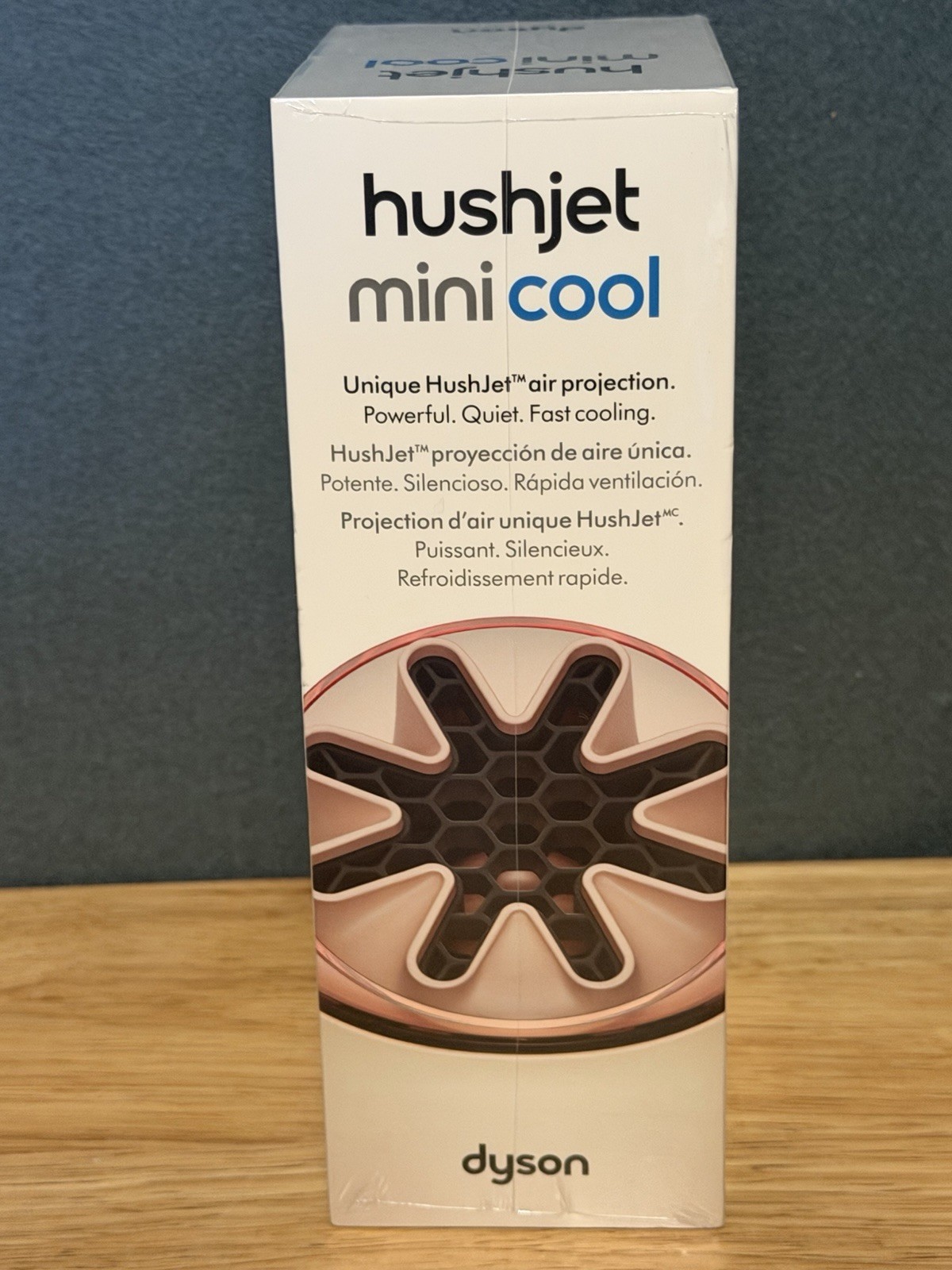 Dyson HushJet Mini Cool Portable Fan Stone/Blush Rechargeable Factory Sealed