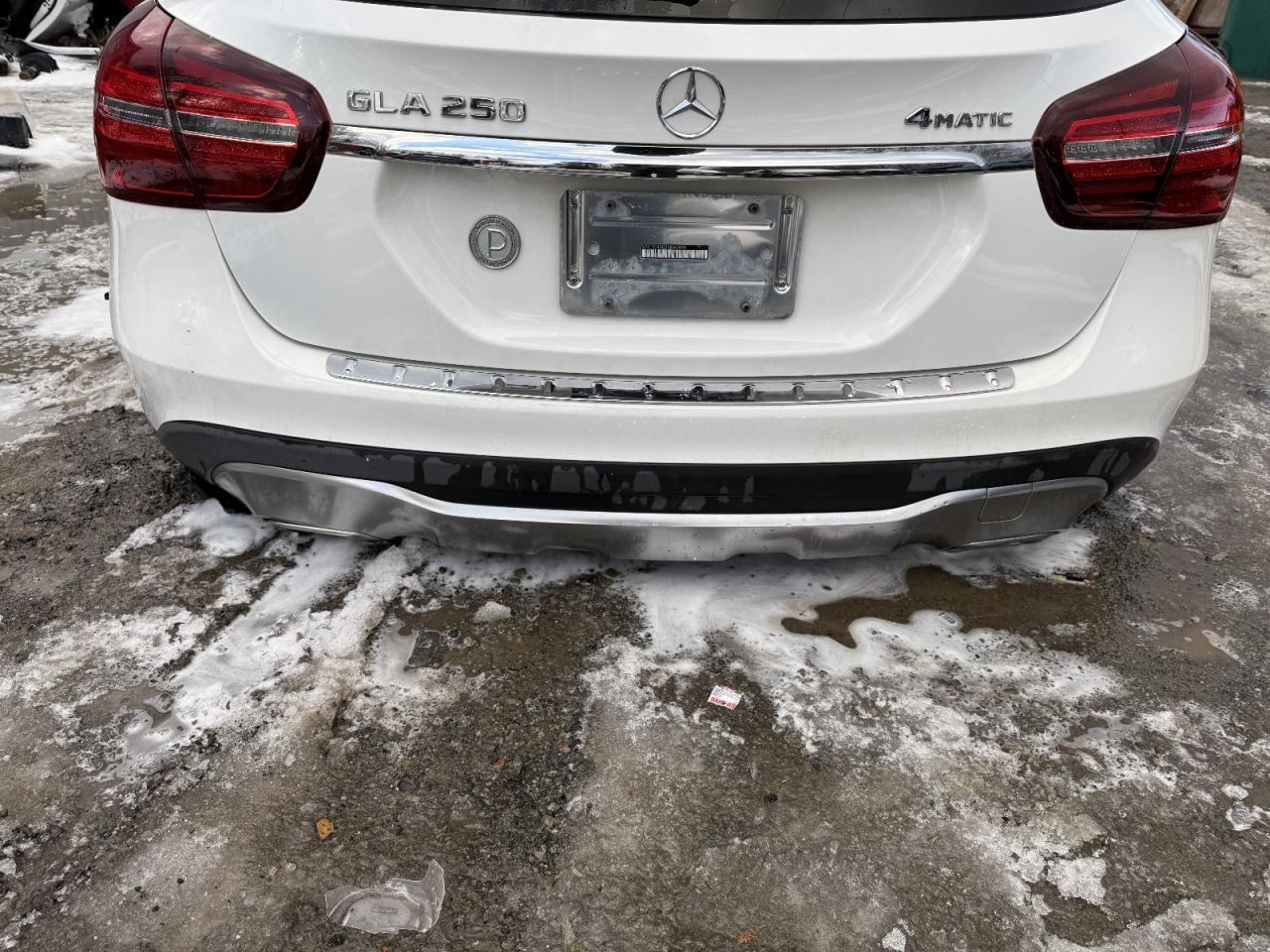 2018-2020 Mercedes GLA-Class Rear Bumper Cover OEM White -Sport Utility-