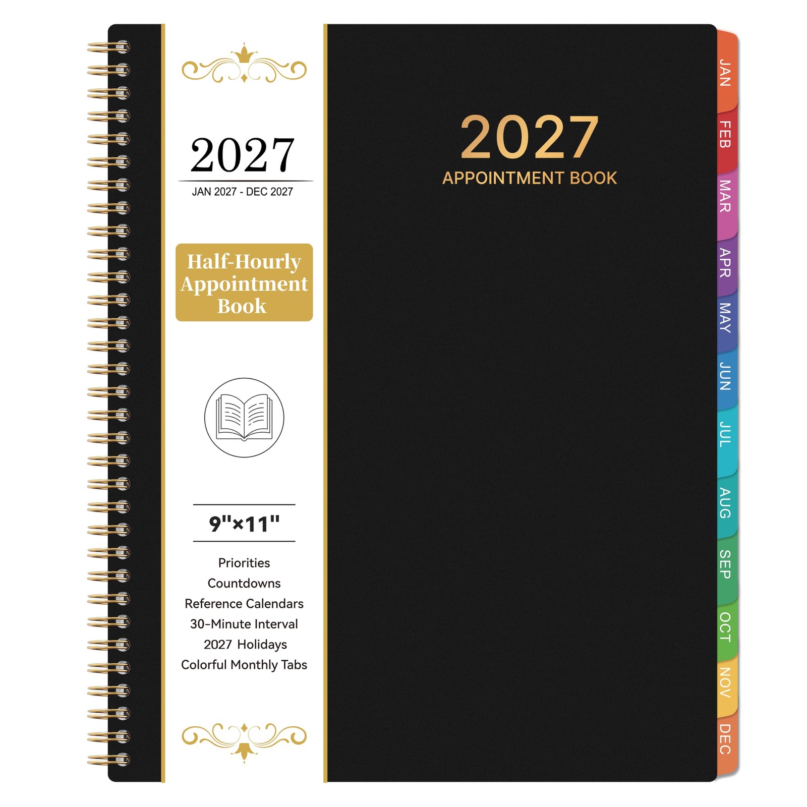 2027 Appointment Planner 9x11 Inch Monthly Weekly Schedule Book Jan Dec