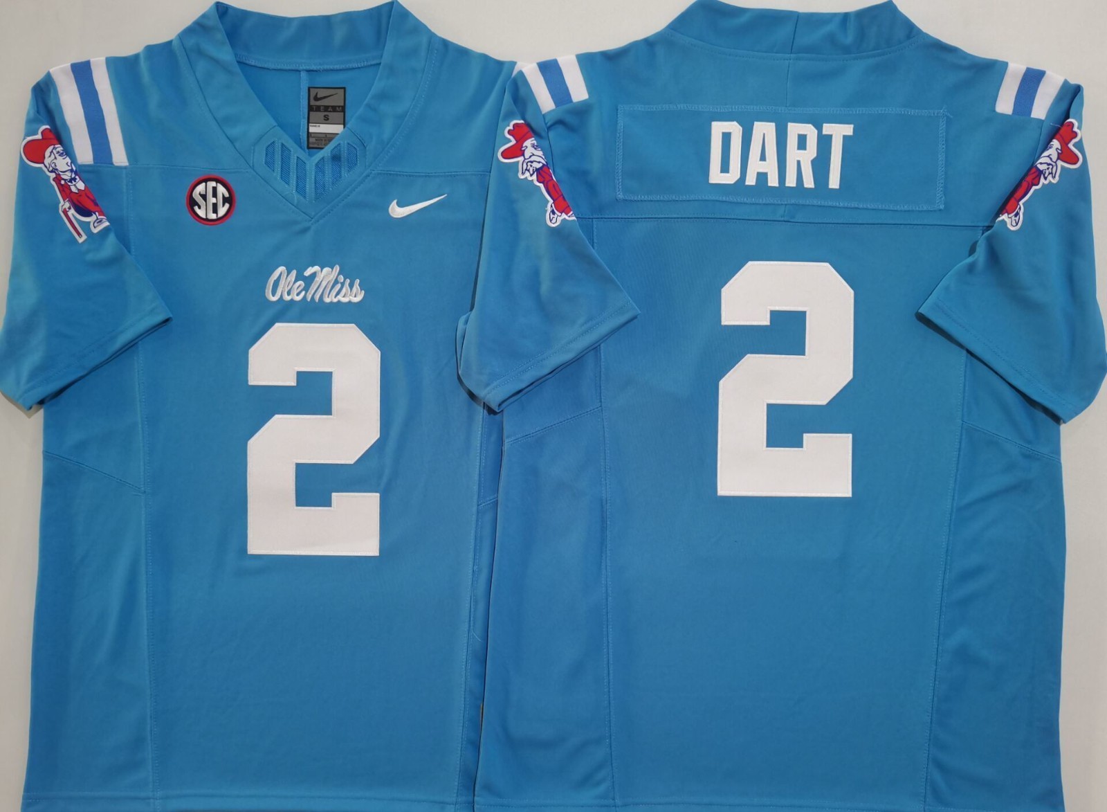(Duty-Free )  New Mens Jaxson Dart #2 Ole Miss Rebels All Stitched Jersey