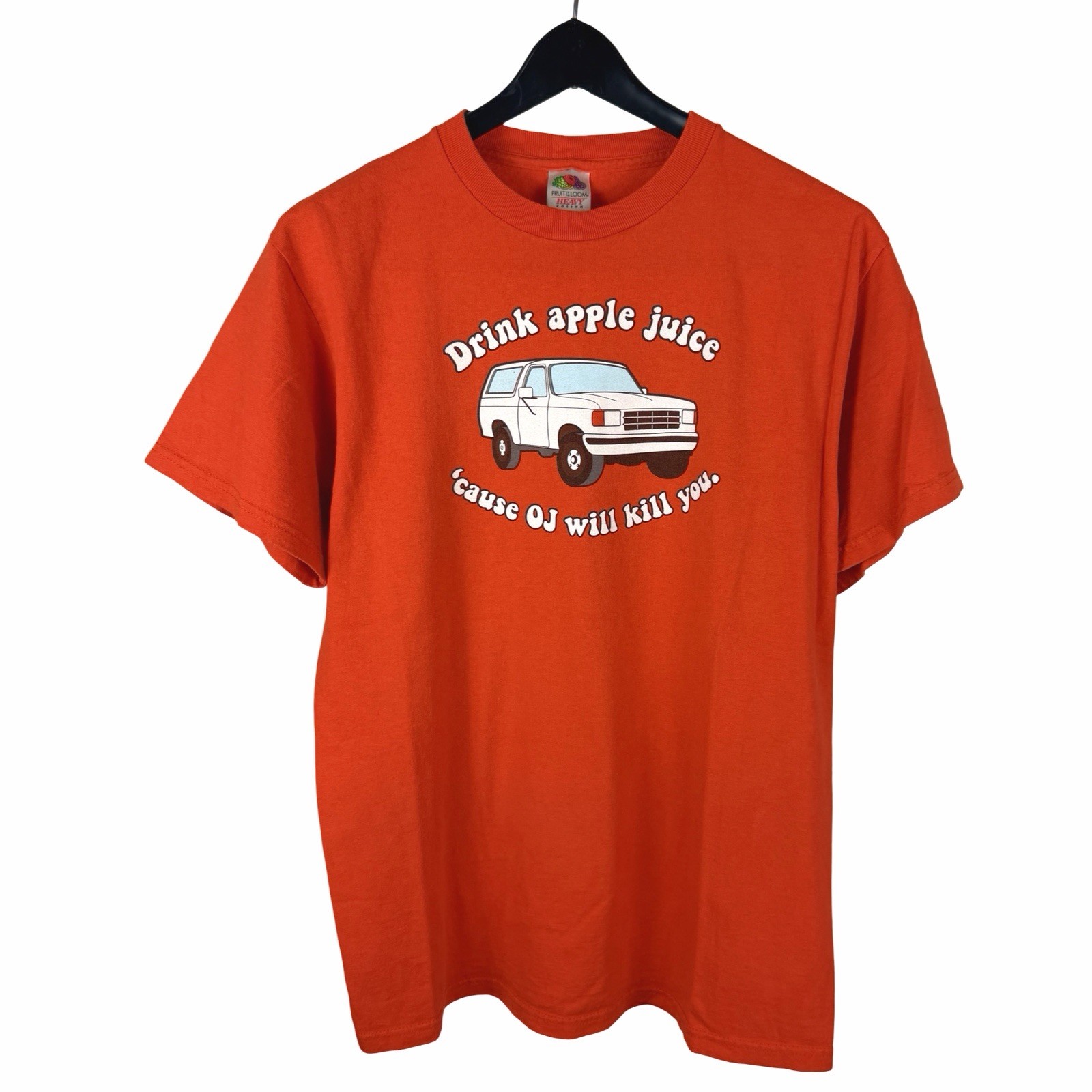 Vintage 2000s Drink Apple Juice Cause OJ Simpson Will Kill You Shirt Size M