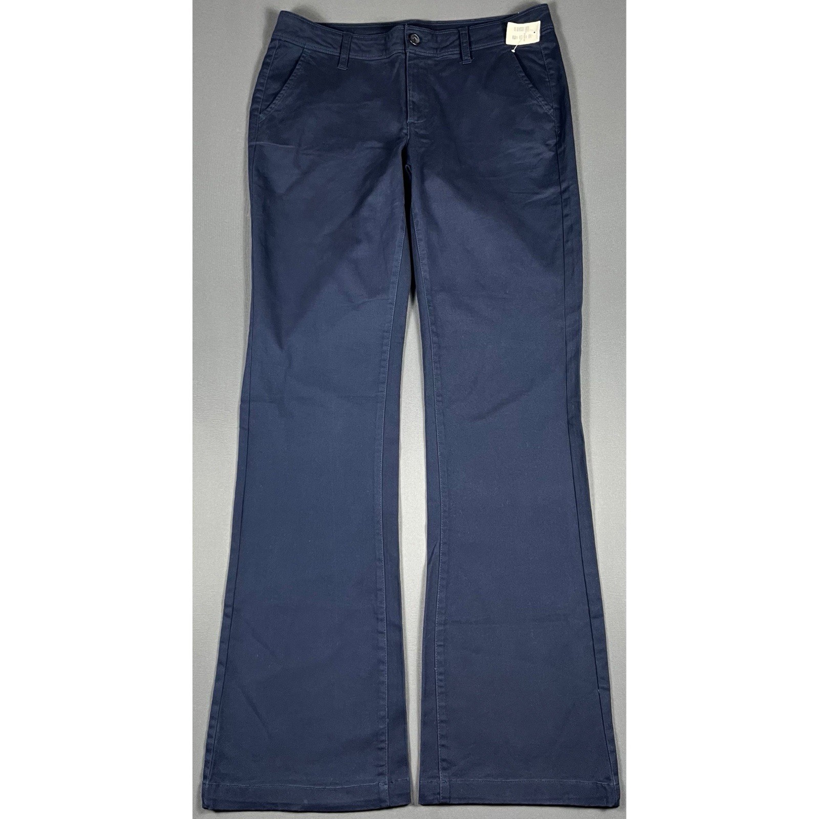 Aeropostale Classic Low Rise Khaki Pants Women’s 10 Navy Flare NWT Flaw