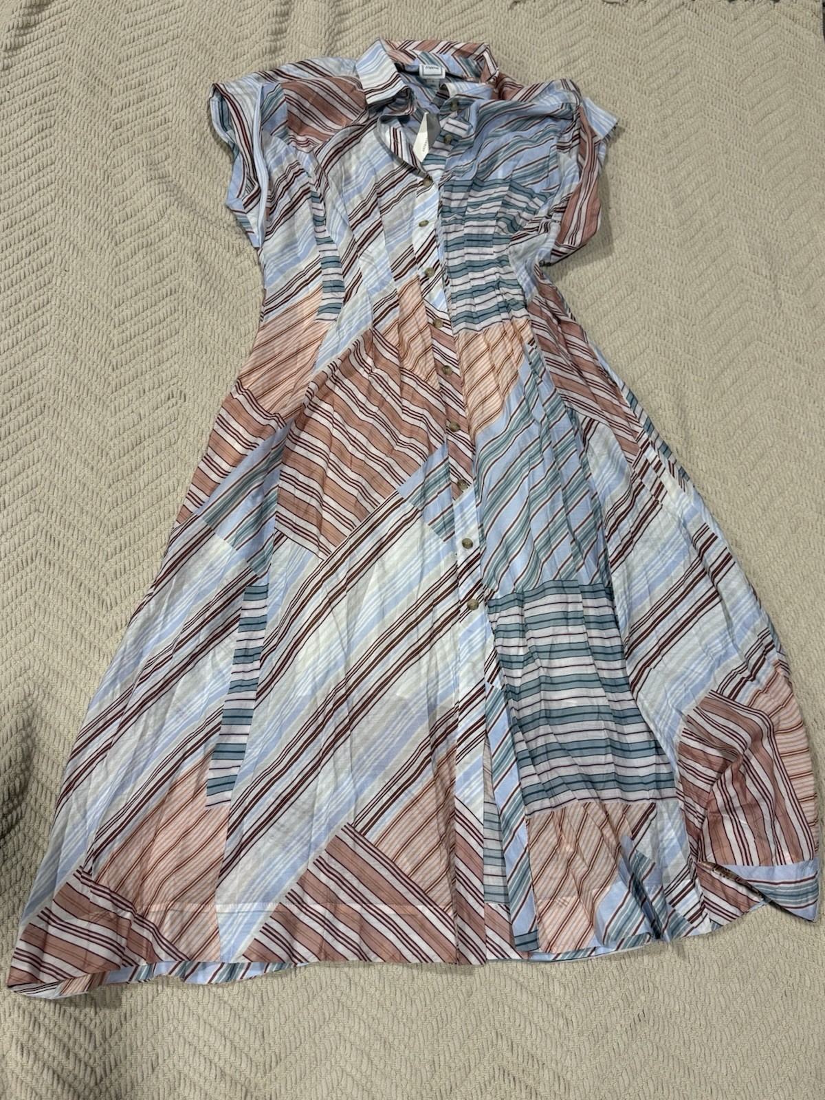 Anthropologie Maeve Printed Sleeveless Midi Shirtdress Size Small. NWT