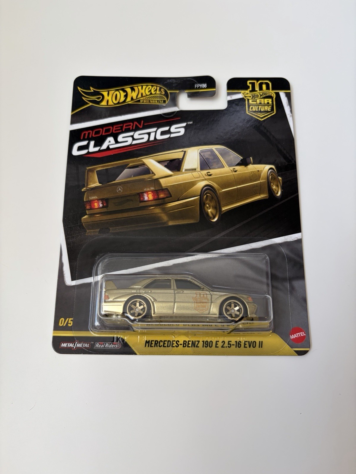 Hot Wheels Premium Car Culture 0/5 Gold Chase Mercedes-Benz 190 E 2.5-16 Evo II Hot Wheels Premium Car Culture 0/5 Gold Chase Mercedes-Benz 190 E 2.5-16 Evo II
