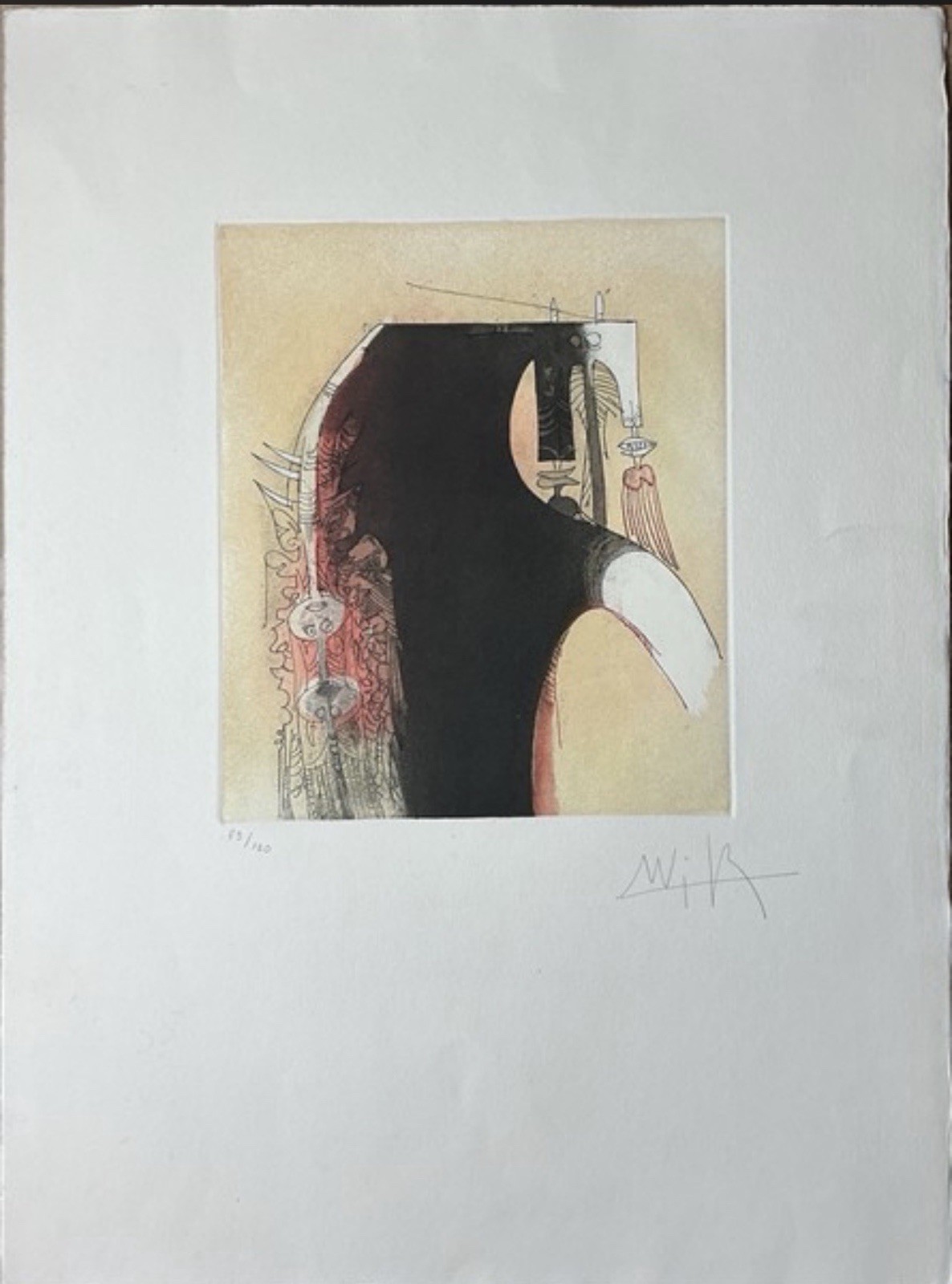 Wifredo Lam - Original Etching Published - Signed in Pencil and Numbered