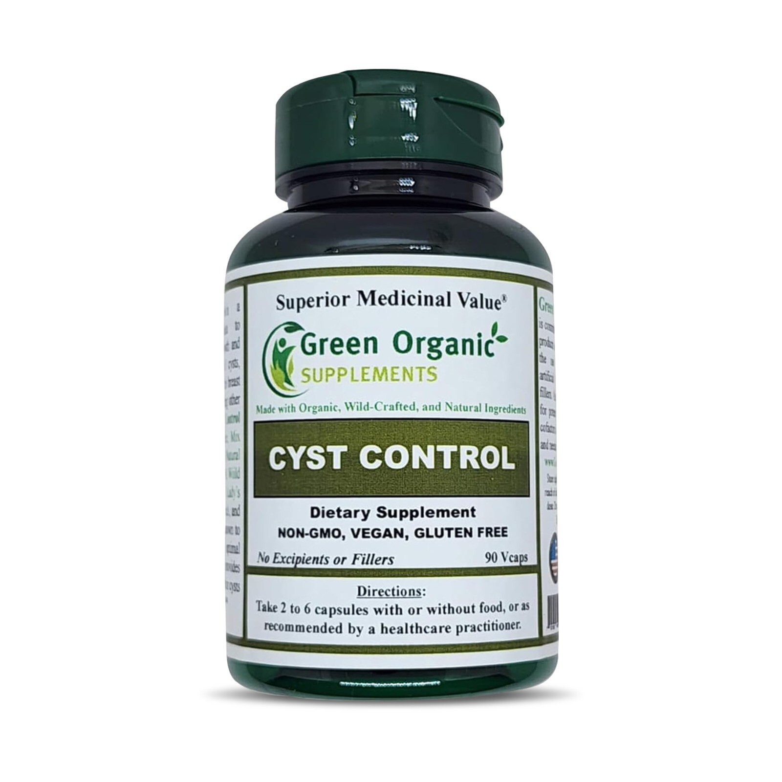 Green Organic Breast CYST 90 Vegan Capsule Plant-Based for Cysts Growth Control Green Organic Breast CYST 90 Vegan Capsule Plant-Based for Cysts Growth Control