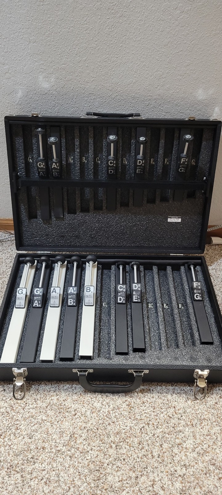 PARTIAL Malmark Choirchime 2 Octave Handbell Set G4-G6 13 Pieces with Hard Case