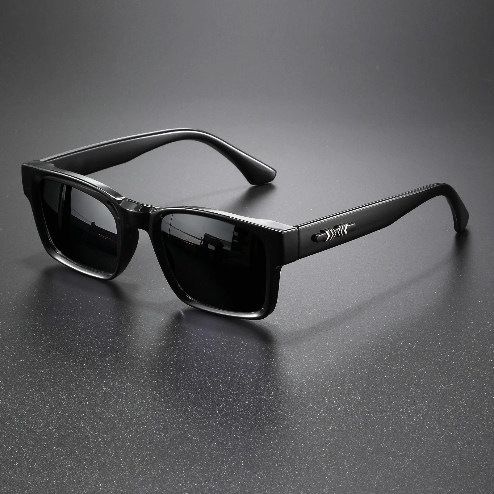 Quality Square Polarized Sunglasses Men Metal Core UV400 Unisex Sun Glasses Trav
