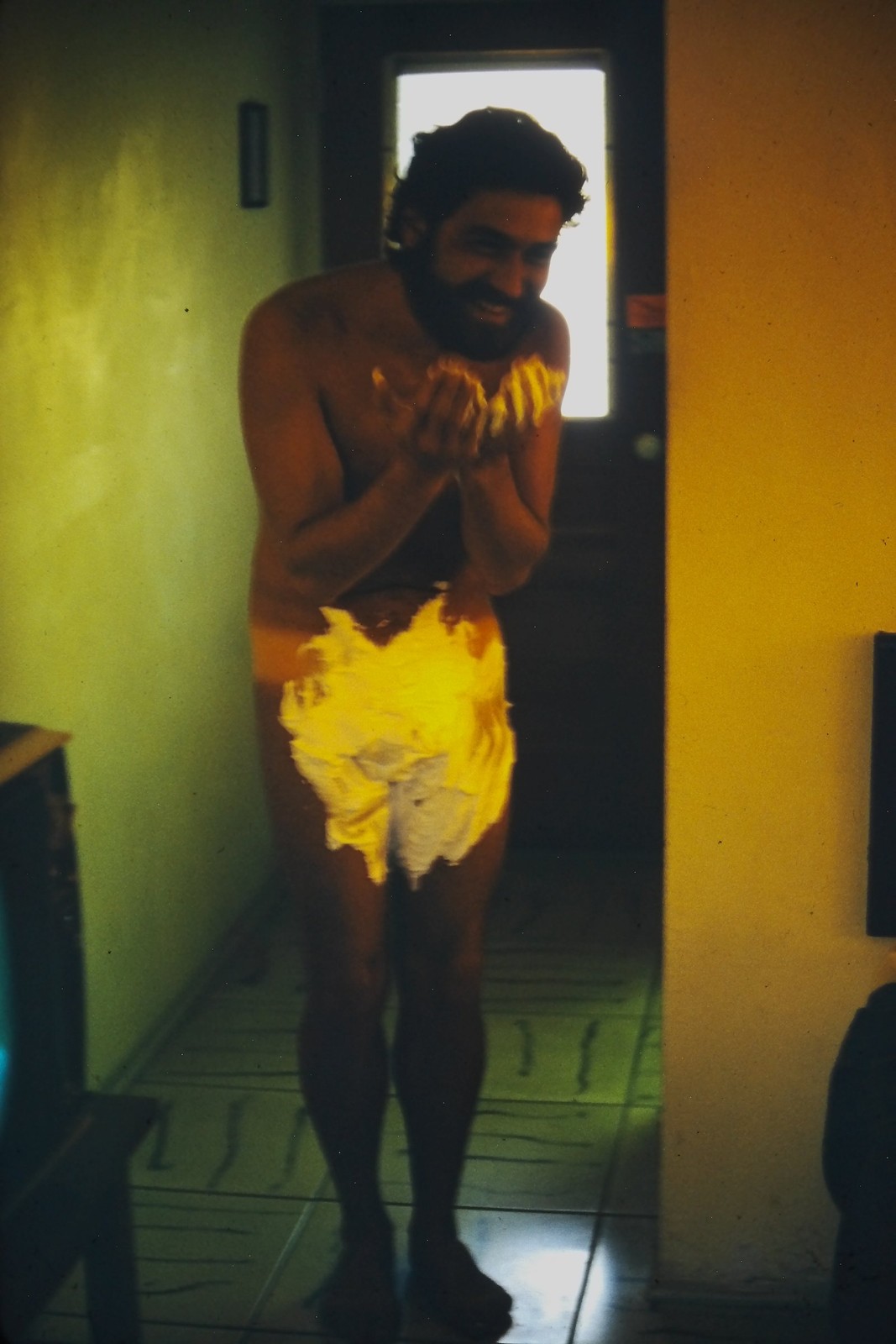 c1970\'s Kodachrome 35mm Slide, Person in Interior Doorway Color Photo c1970\'s Kodachrome 35mm Slide, Person in Interior Doorway Color Photo