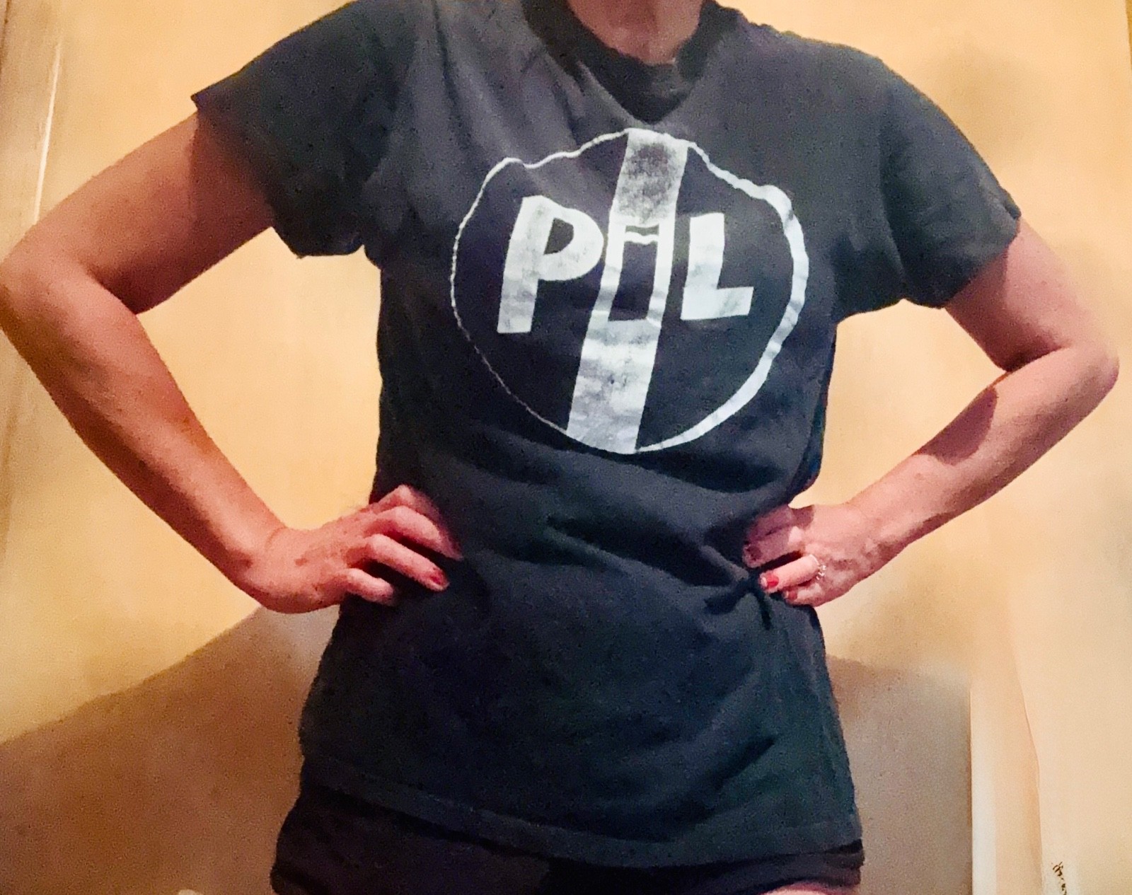 Vintage 1980s PiL Public Image Ltd. black T-shirt L rare post-punk