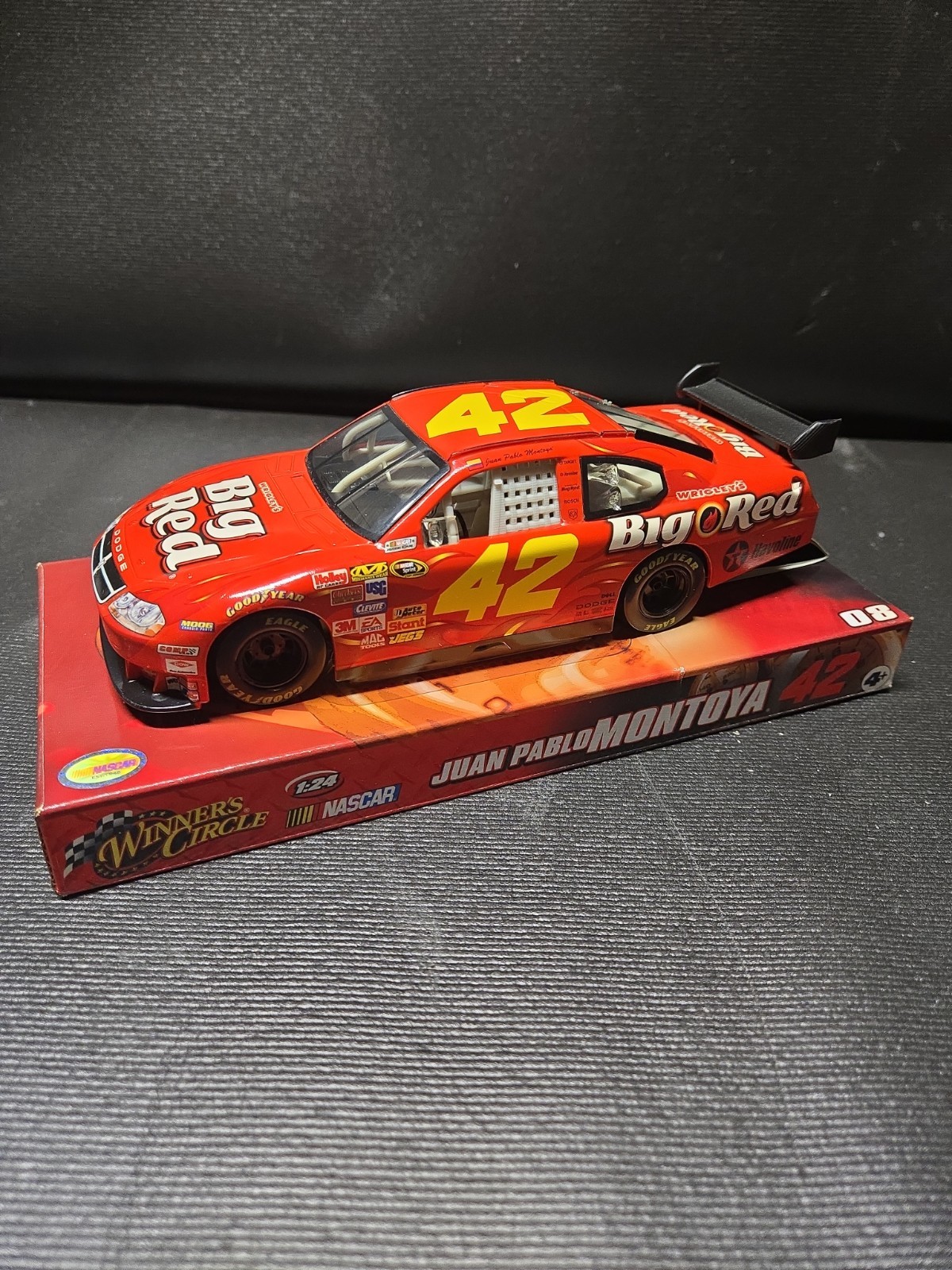 2008 1:24 #42 Juan Pablo Montoya Big Red Diecast Car By Winners Circle COT
