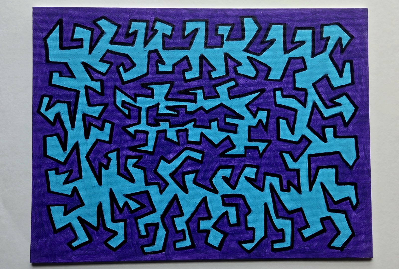 Original Shapizm Artwork Layered Abstract Canvas Acrylic Painting Original Shapizm Artwork Layered Abstract Canvas Acrylic Painting
