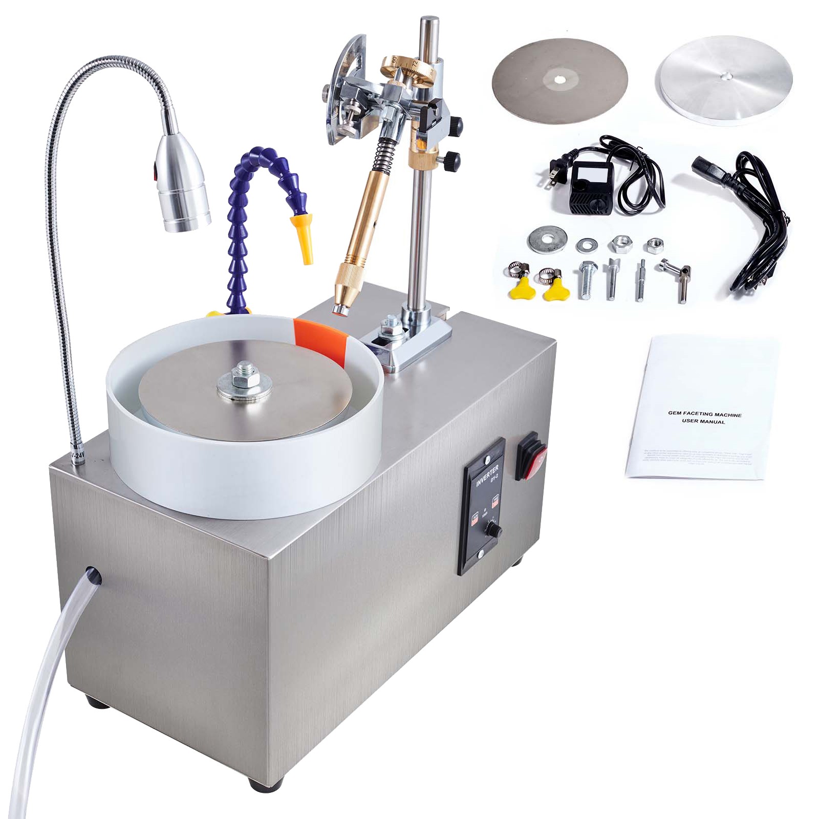 Uimoso Gem Faceting Machine 180W for Grinding and Polishing Jade, 2980RPM Uimoso Gem Faceting Machine 180W for Grinding and Polishing Jade, 2980RPM