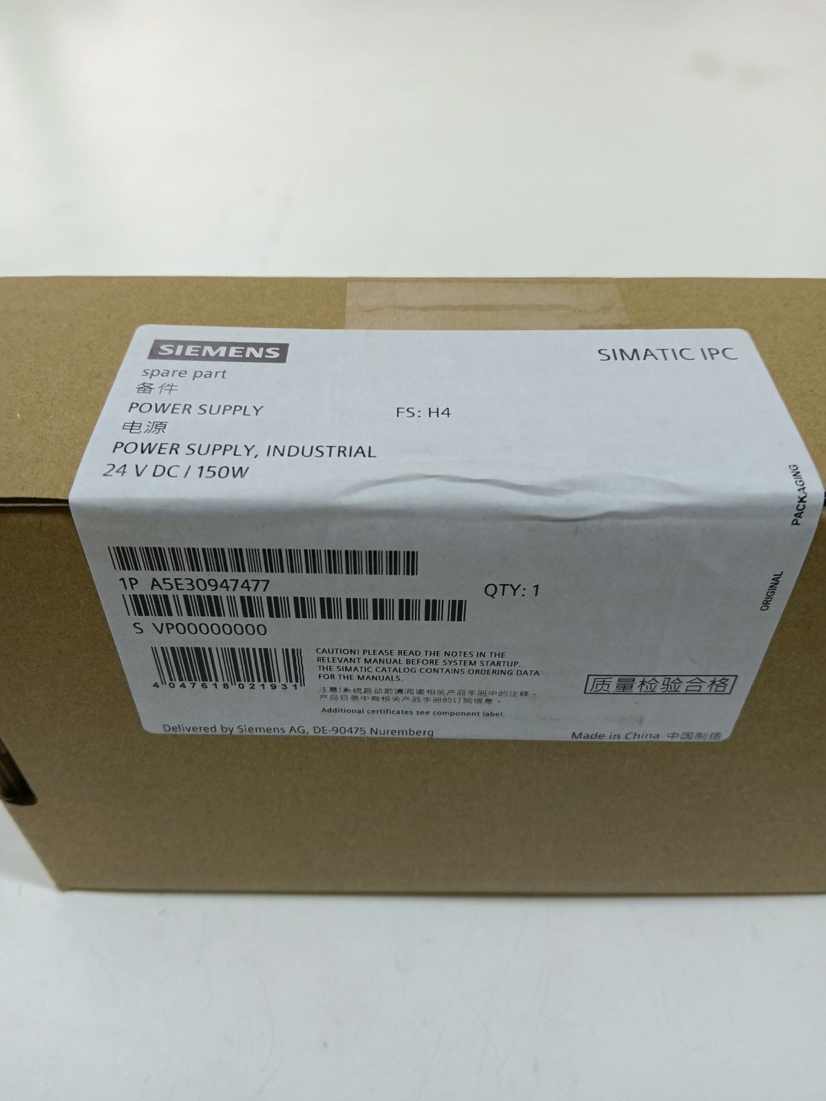 1PC NEW SIEMENS A5E30947477-H4 Power Supply Fast Shipping