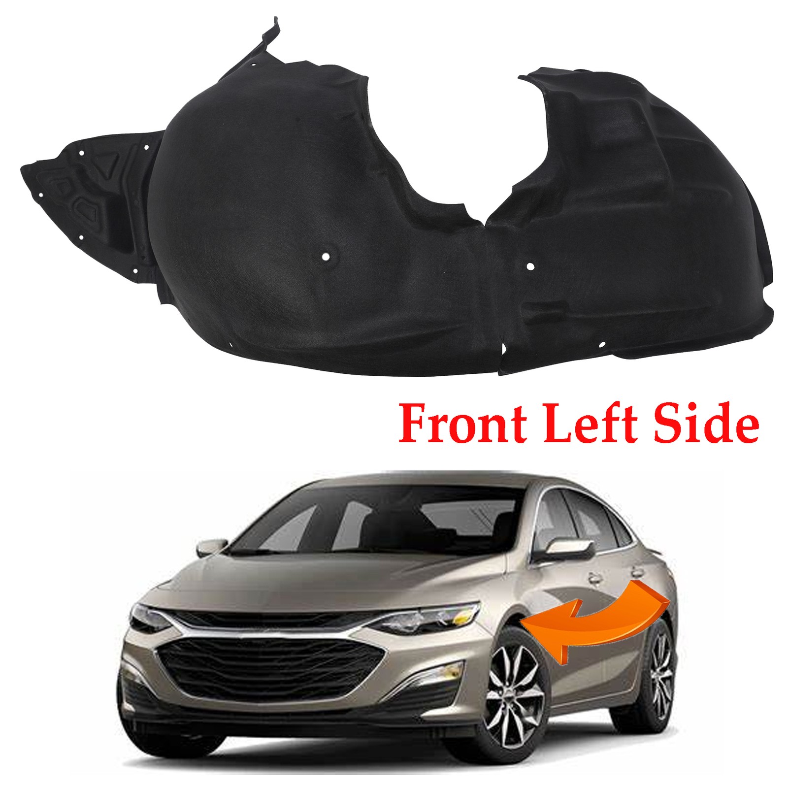 Front Fender Liner Inner Panel Left For 2019-2025 Chevy Malibu GM1249301