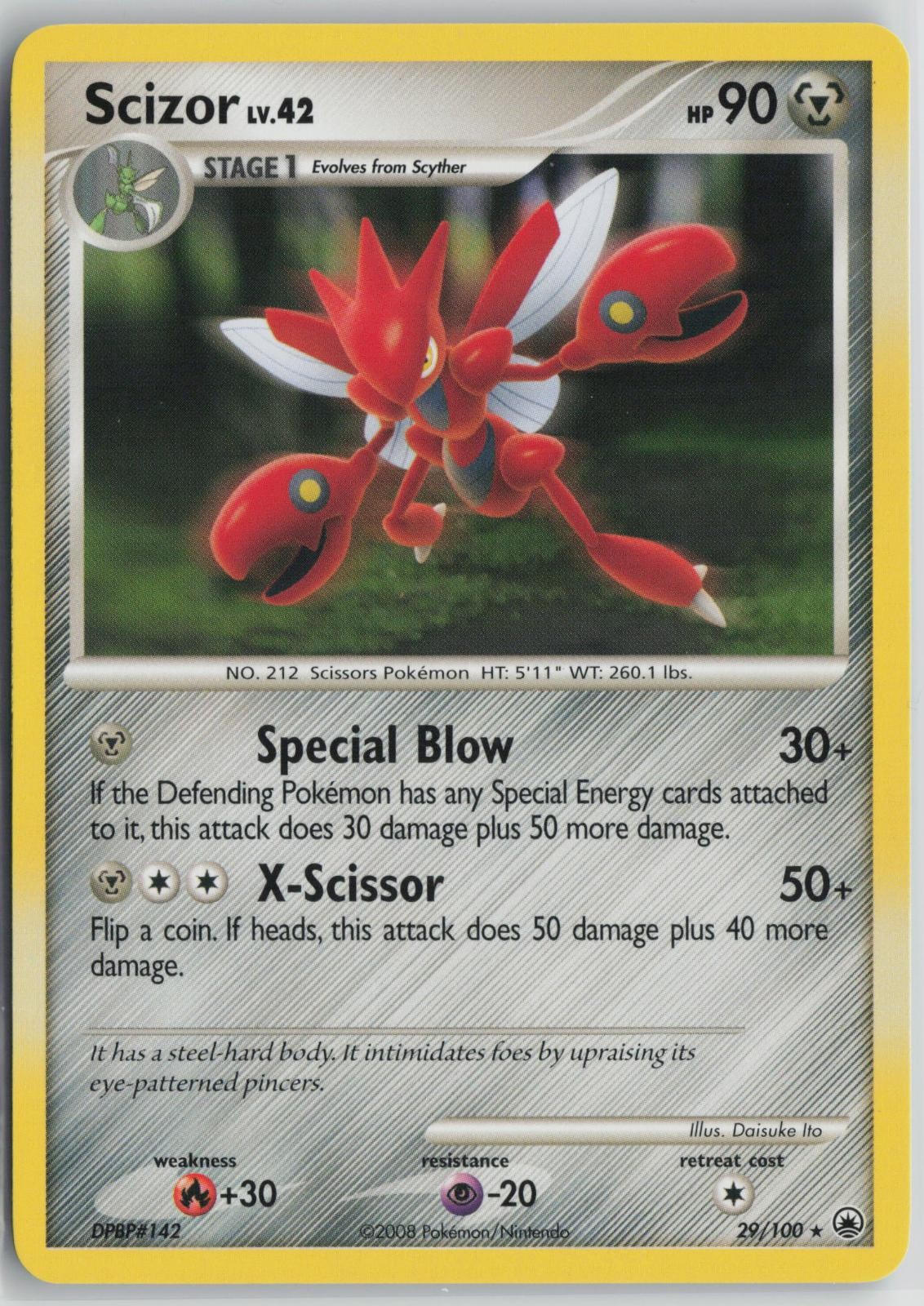 Scizor 29/100 Rare Majestic Dawn Pokemon Near Mint Scizor 29/100 Rare Majestic Dawn Pokemon Near Mint