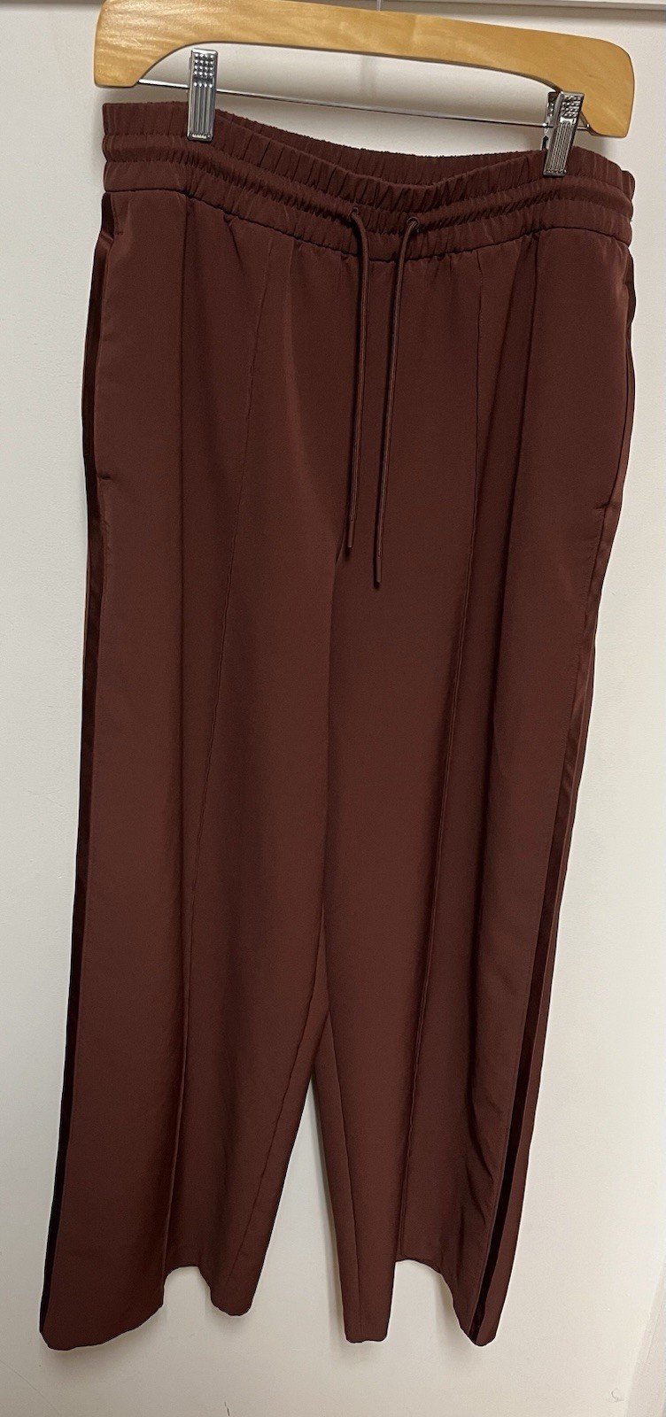 Athleta Women’s Satin Finish High Waist Wide Leg Track Pants Size Medium