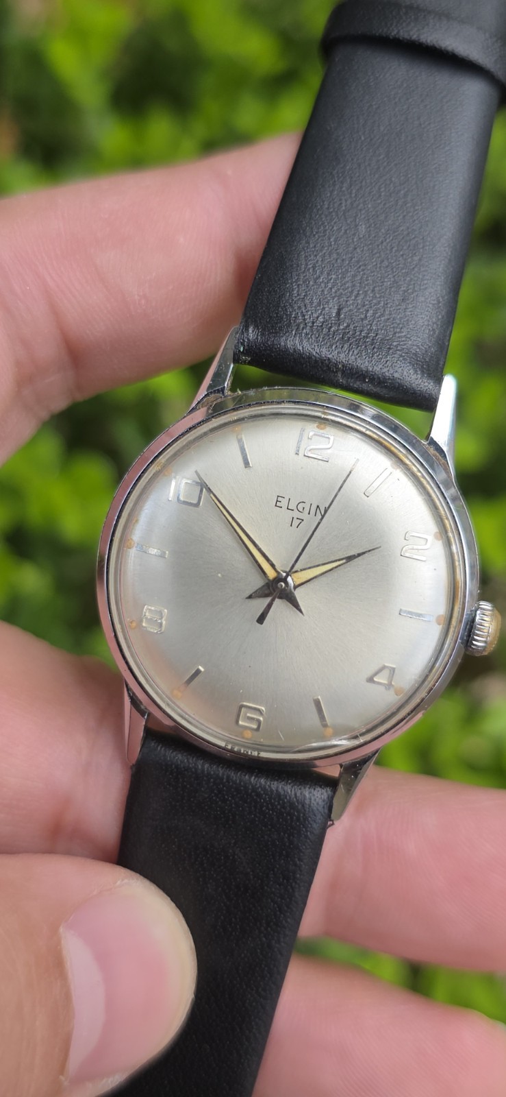 Vintage 1950’s ELGIN 17 CAL 720 Men\'s 33mm Stainless Steel Manual Wind Watch 