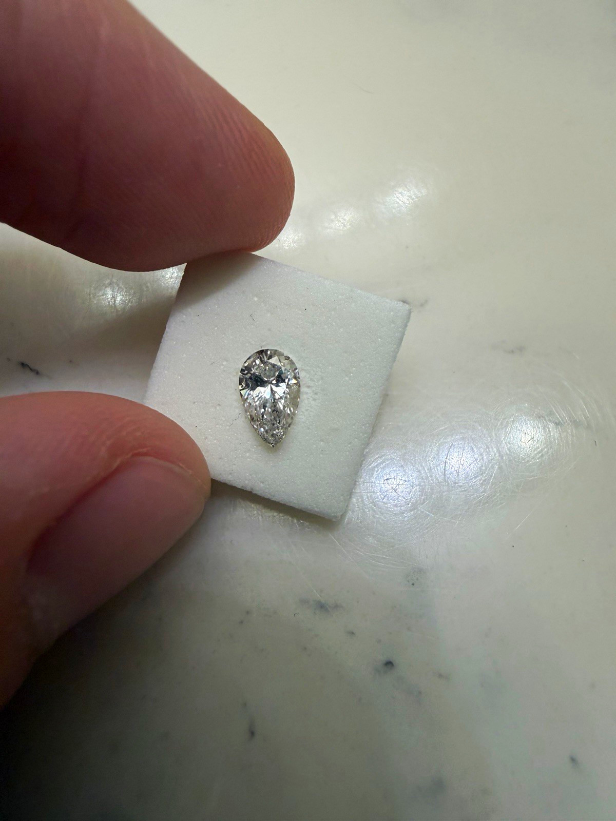 IGI Lab-Created Pear Diamond 0.54ctw F VVS2 7.11x4.42x2.87mm LG822620310 IGI Lab-Created Pear Diamond 0.54ctw F VVS2 7.11x4.42x2.87mm LG822620310