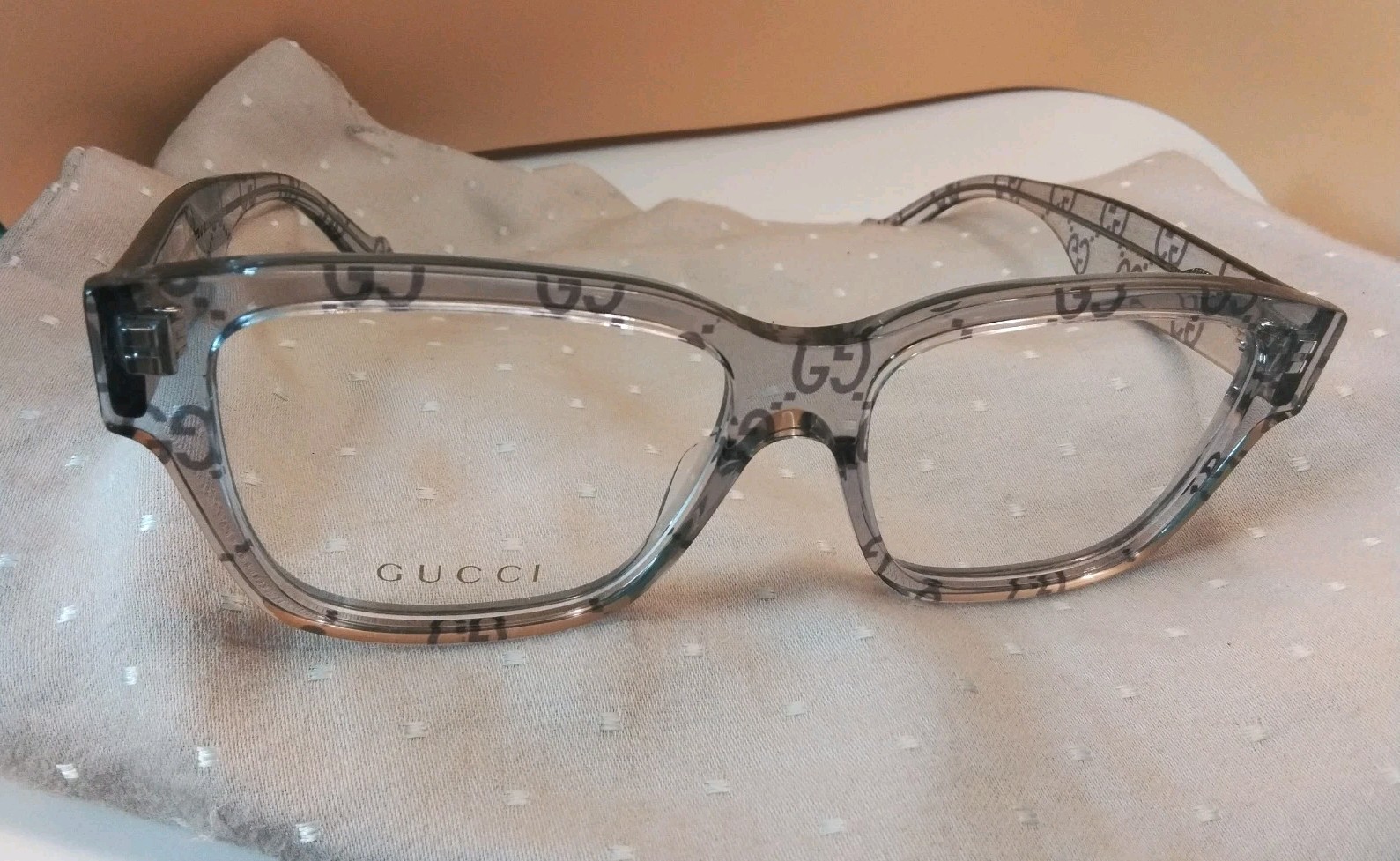 GUCCI GG1428O Crystal GG Monogram Print Unisex Eyeglasses Optical 55□16-145 GUCCI GG1428O Crystal GG Monogram Print Unisex Eyeglasses Optical 55□16-145