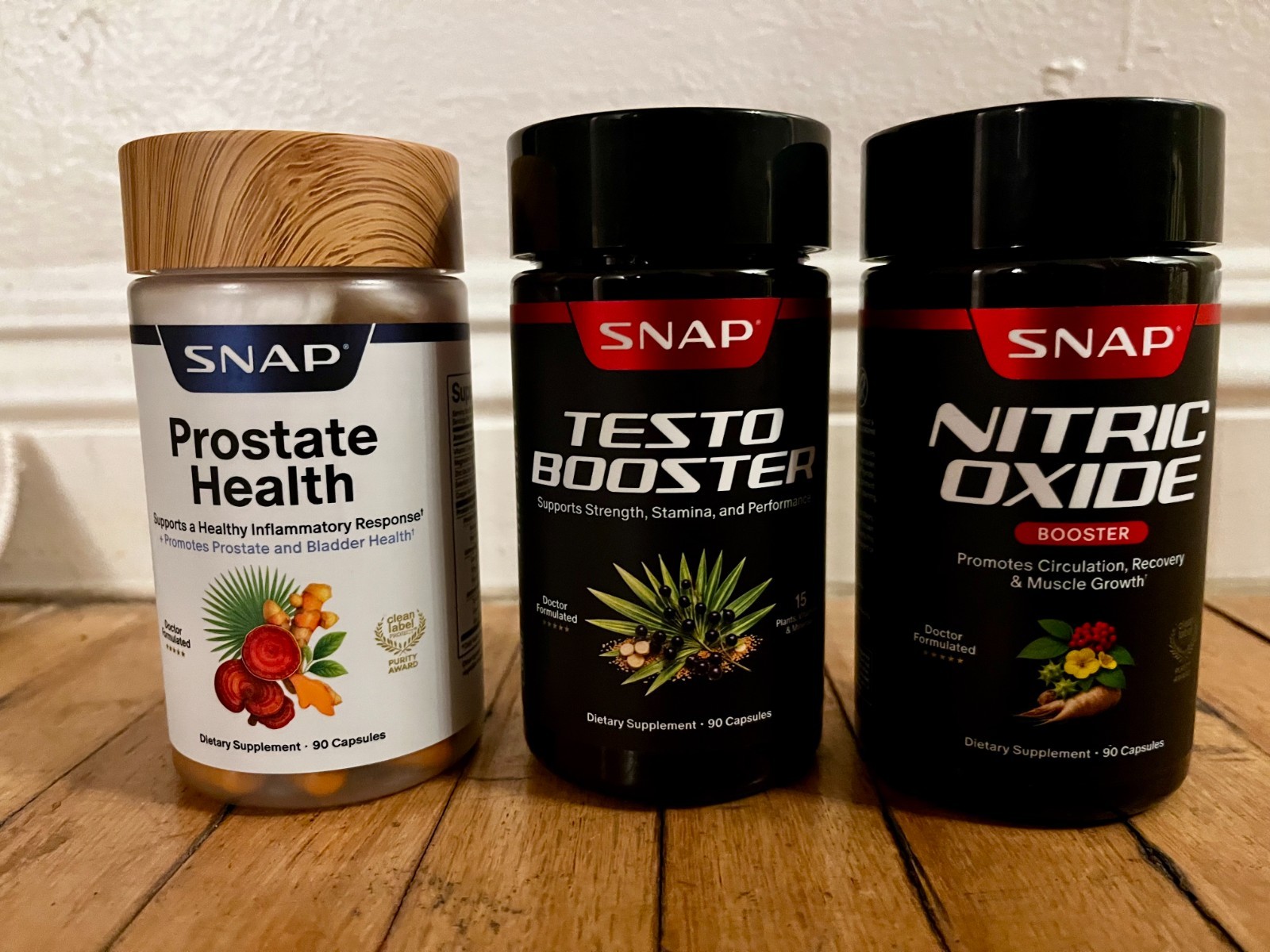 SNAP Nitric Oxide Booster Prostate Health Testosterone Booster BIG BOY Bundle
