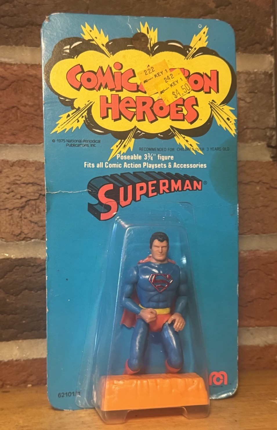 1975 MEGO Comic Action Heroes SUPERMAN 3.75 1975 MEGO Comic Action Heroes SUPERMAN 3.75