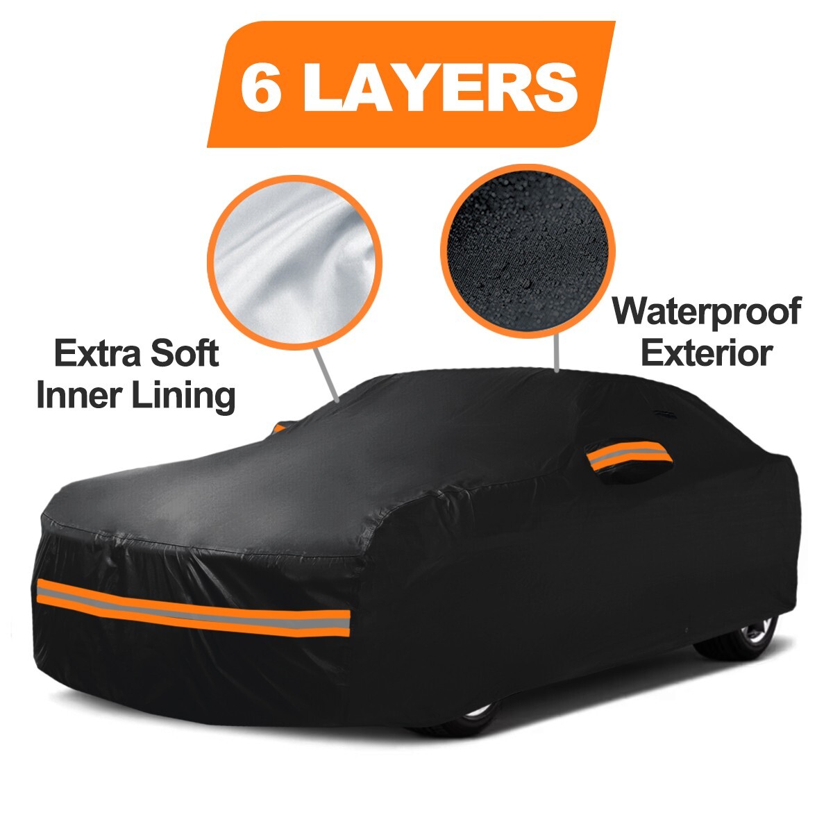 6 LAYER COTTON CUSTOM FOR 1975-1991 Porsche 930 944 CAR COVER Waterproof OUTDOOR