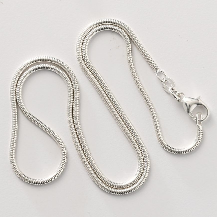Men&Women\'s 925 Sterling Silver Tarnish-Free Italian Snake Chain Necklace 16-24\
