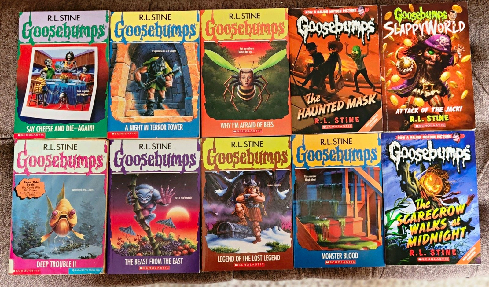 R.L. Stine Goosebumps Lot Of 10 Paperback Books Set #5