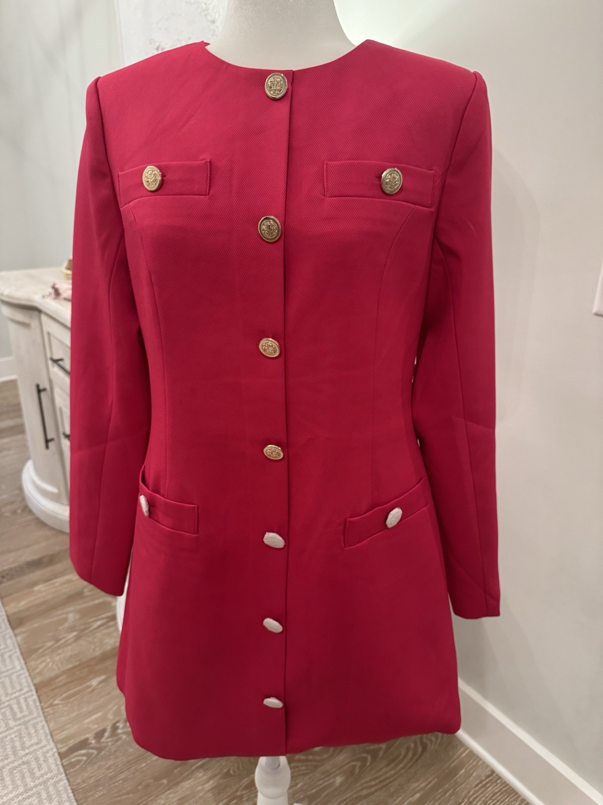 NWT Hyacinth House Tuckernuck Magenta Button Front Pocket Mid-Length Dress Med NWT Hyacinth House Tuckernuck Magenta Button Front Pocket Mid-Length Dress Med