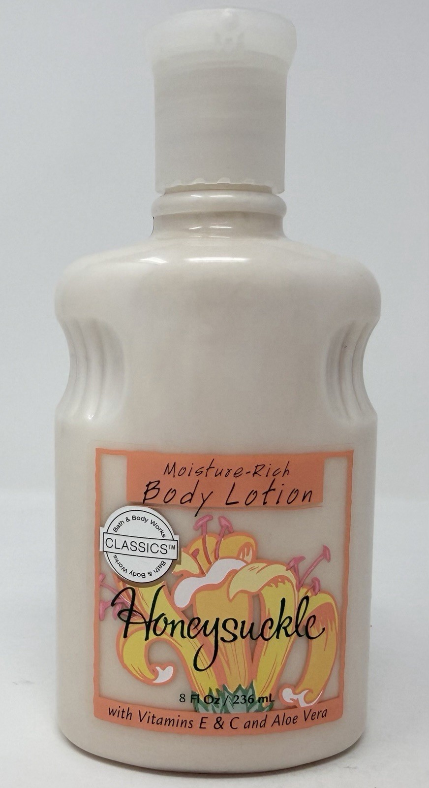 Vintage Bath & Body Works HONEYSUCKLE Classics Body Lotion, 8 fl oz RARE Vintage Bath & Body Works HONEYSUCKLE Classics Body Lotion, 8 fl oz RARE