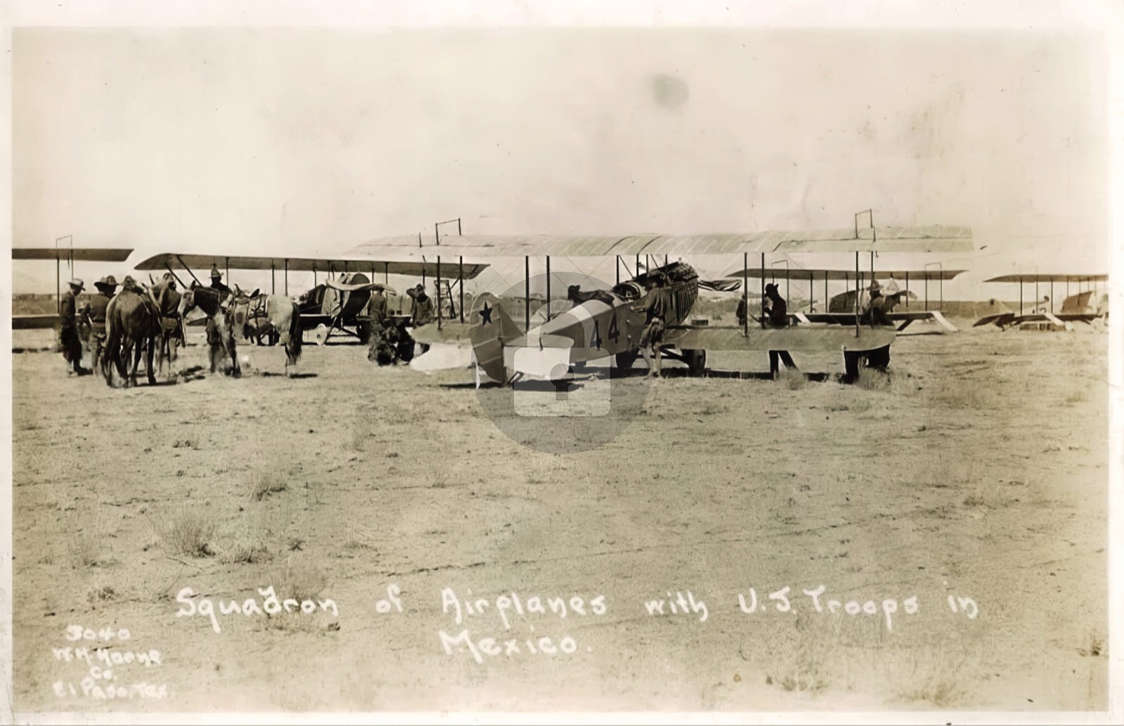 Mexican Border War 1st Aero Squadron Casas Grandes 1916 RPPC Photo Postcard COPY