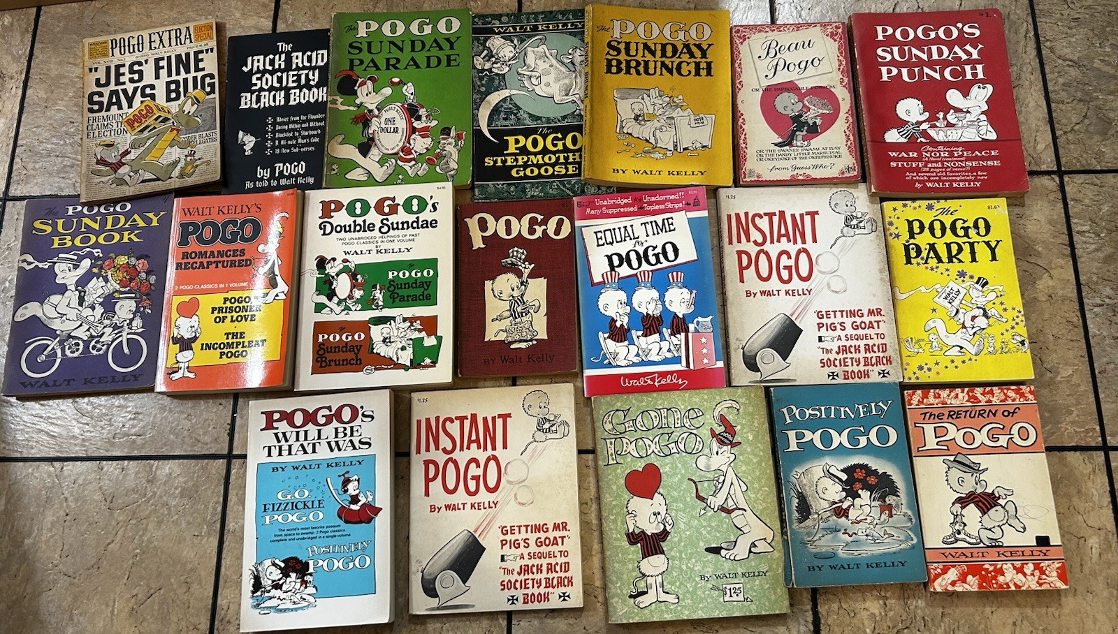 Vintage Pogo Comic Book Lot 21 Walt Kelly Simon & Schuster Jack Acid Society