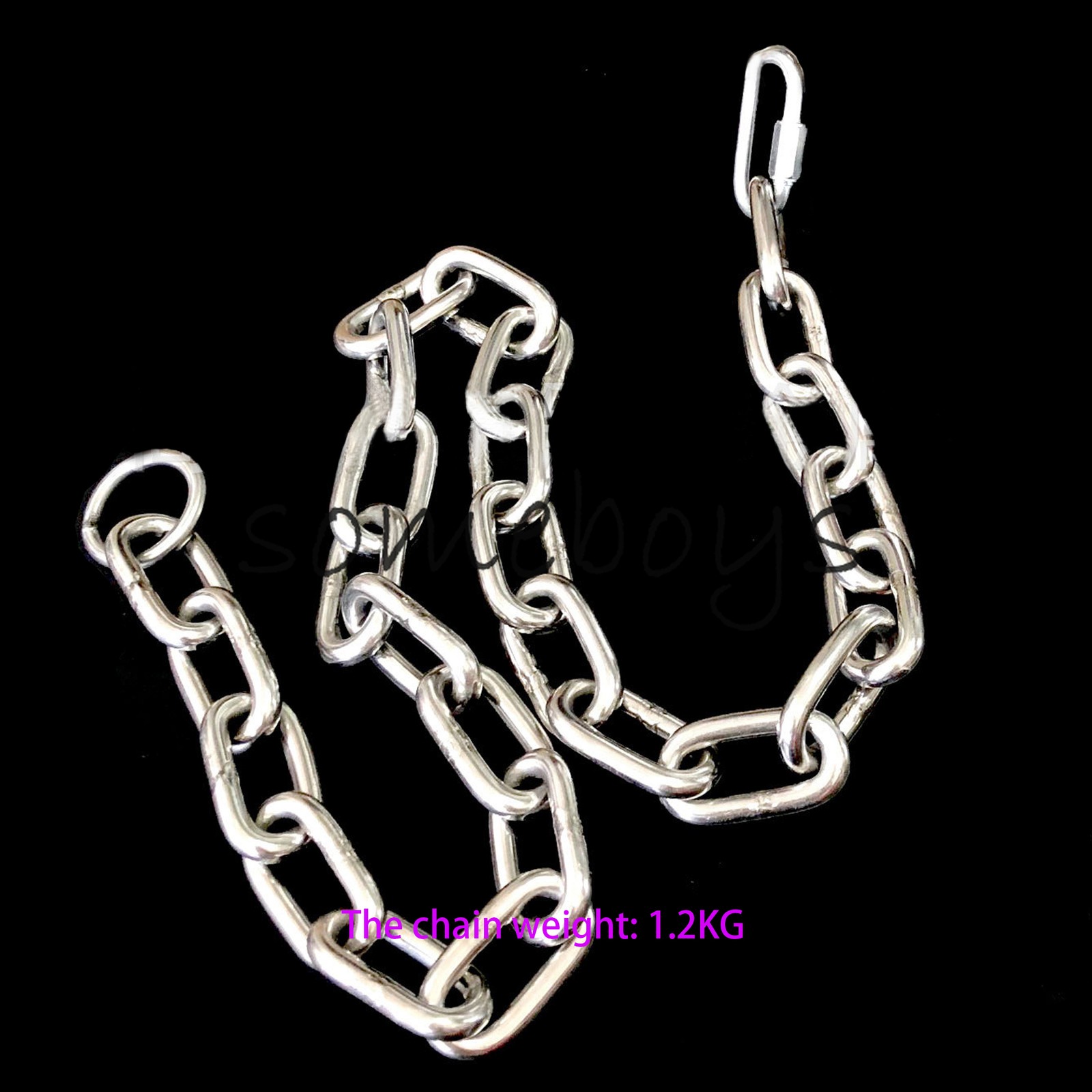 Super Heavy 8KG Stainless Steel Metal Neck Collar Restraint Chain Slaves Bound
