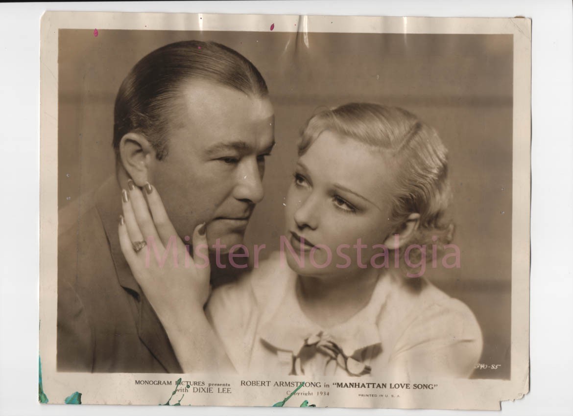 Vintage Photo 1934 Dixie Lee Robert Armstrong in Manhattan Love Song Vintage Photo 1934 Dixie Lee Robert Armstrong in Manhattan Love Song