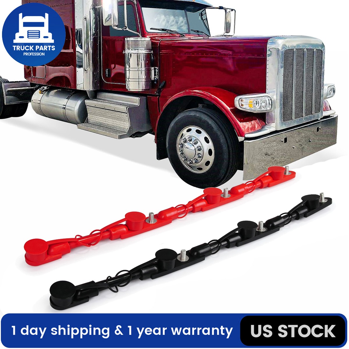 1 Black NEG 1 Red POS Overmolded 4 Battery Cable Harness Freightliner Sterling