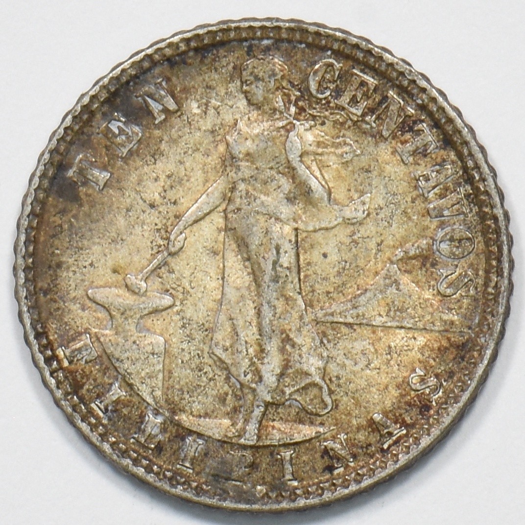Philippines 1945-D Commonwealth 10 Centavos Silver P151109 Philippines 1945-D Commonwealth 10 Centavos Silver P151109